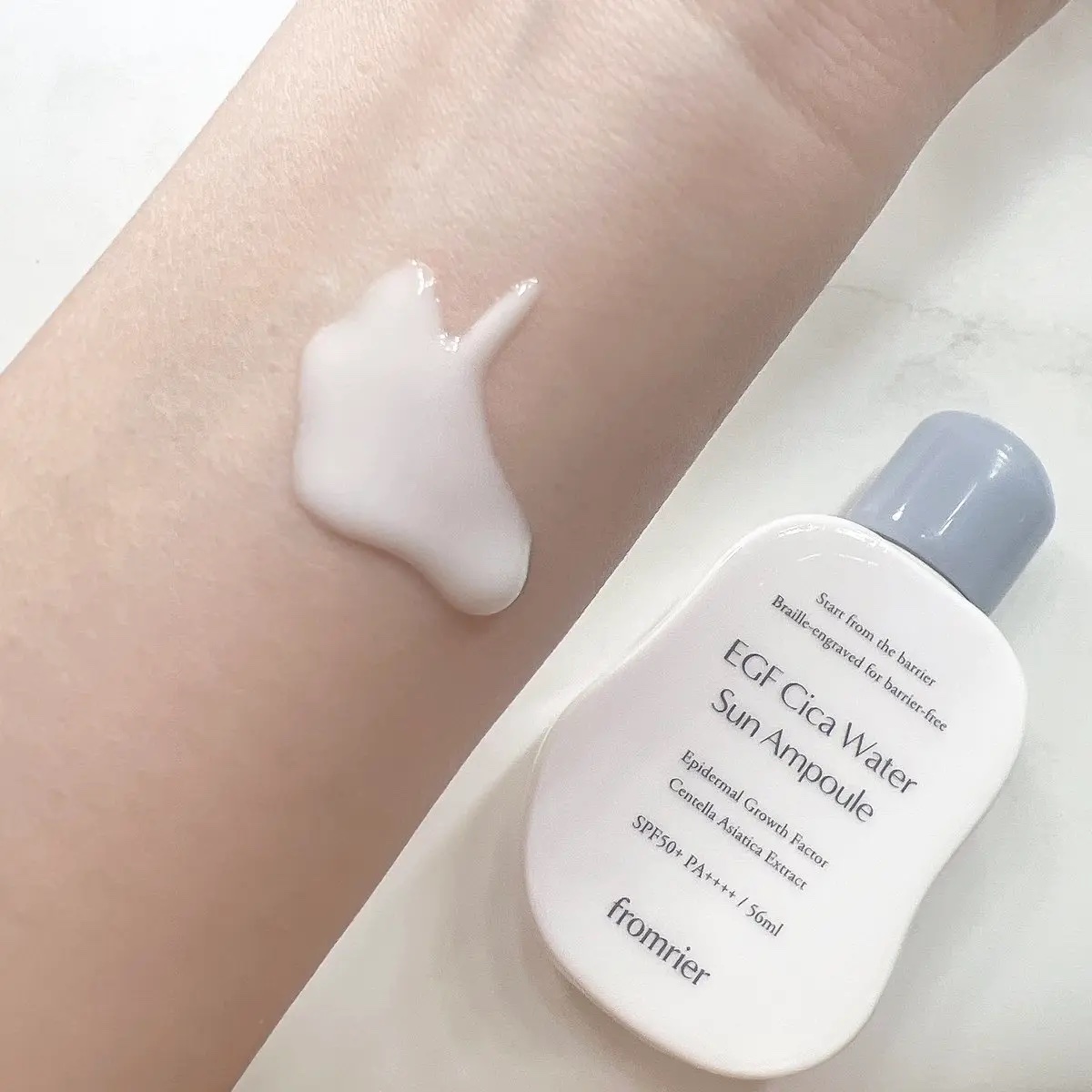 EGFシカウォーターサンアンプル/fromrier/日焼け止めローションを使ったクチコミ（2枚目）