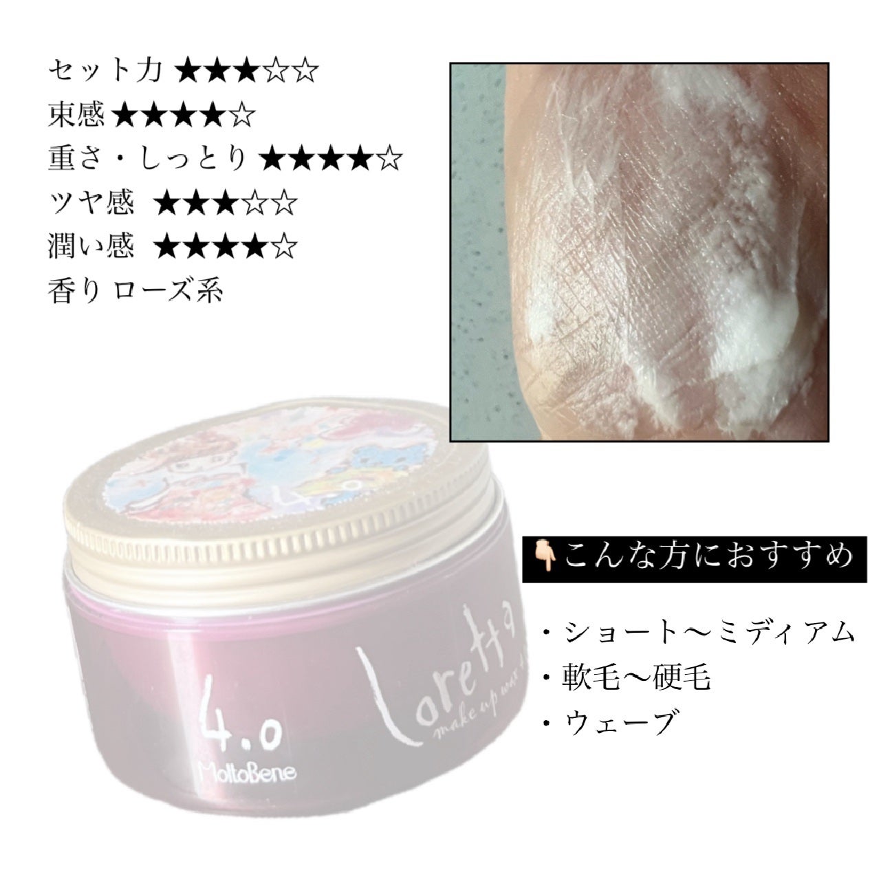 SeRi フォロバ100 on LIPS 「・ロレッタメイクアップワックス4.0軽い付け心地で..」(2枚目)