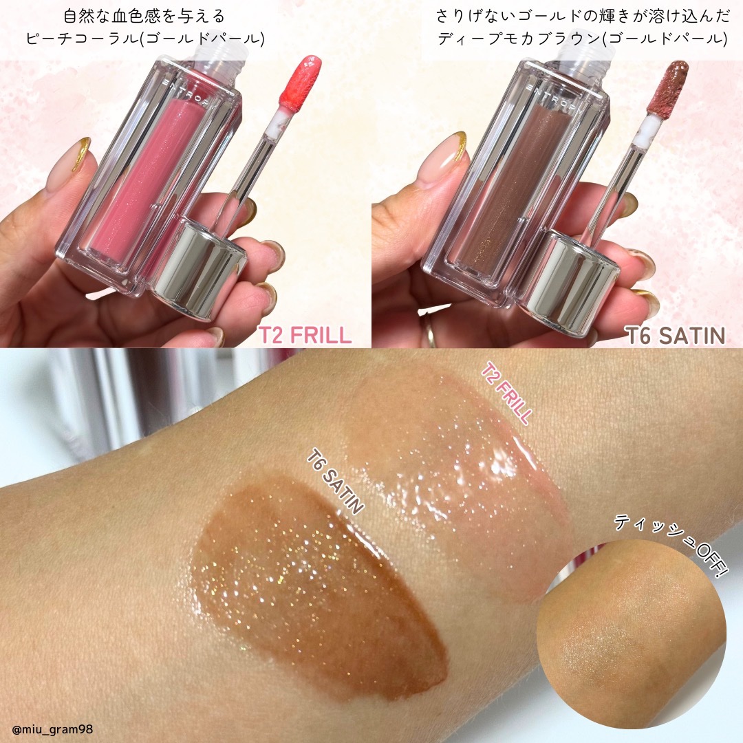 チュールグロス/ENTROPY/リップグロスを使ったクチコミ（3枚目）