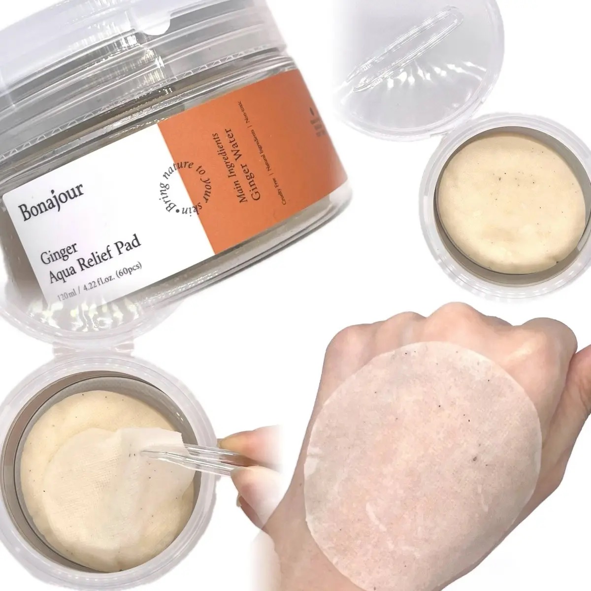 ジンジャーアクアリリーフパッド 60枚/Bonajour/トナーパッドを使ったクチコミ（2枚目）