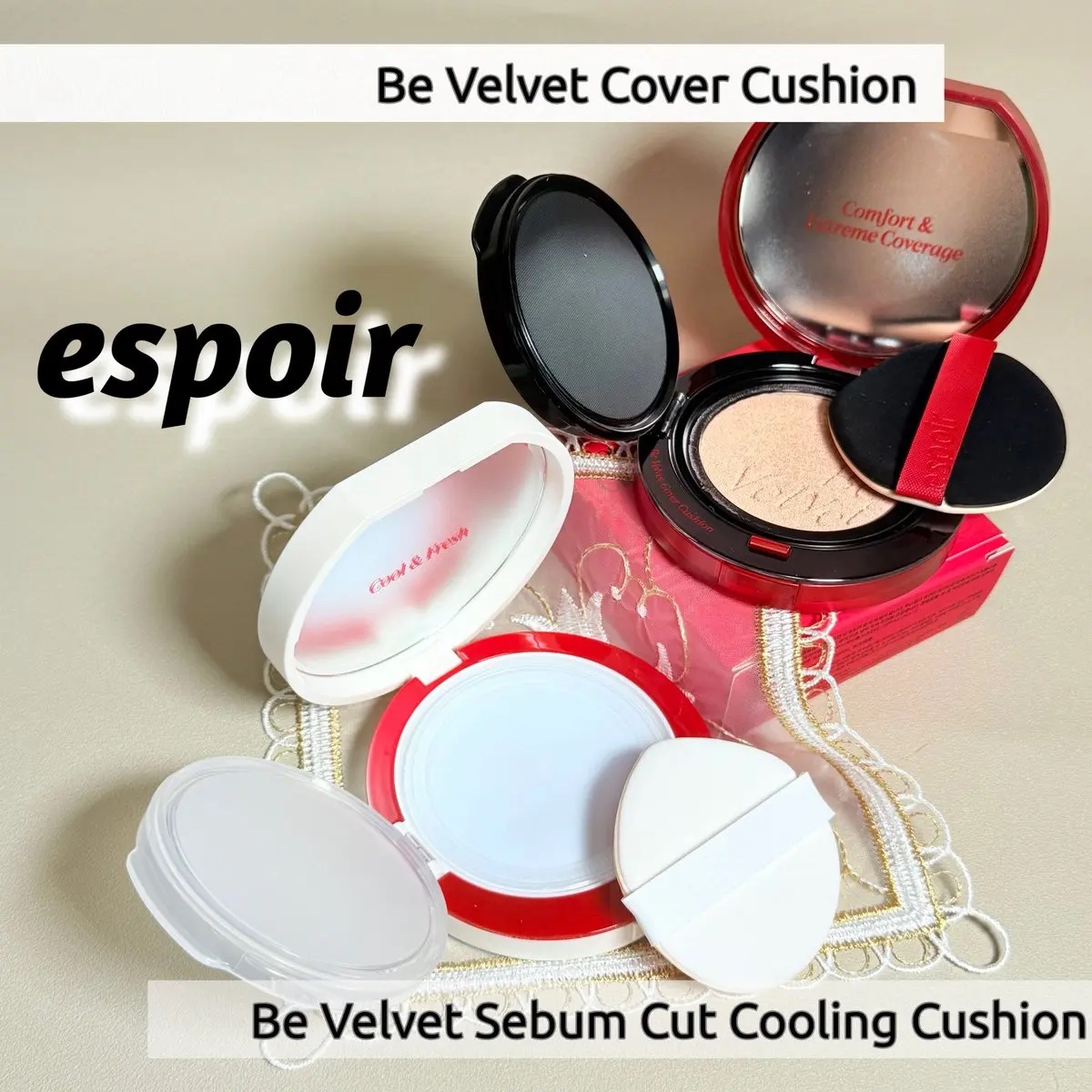 ビーベルベットカバークッション/espoir/クッションファンデーションを使ったクチコミ（1枚目）