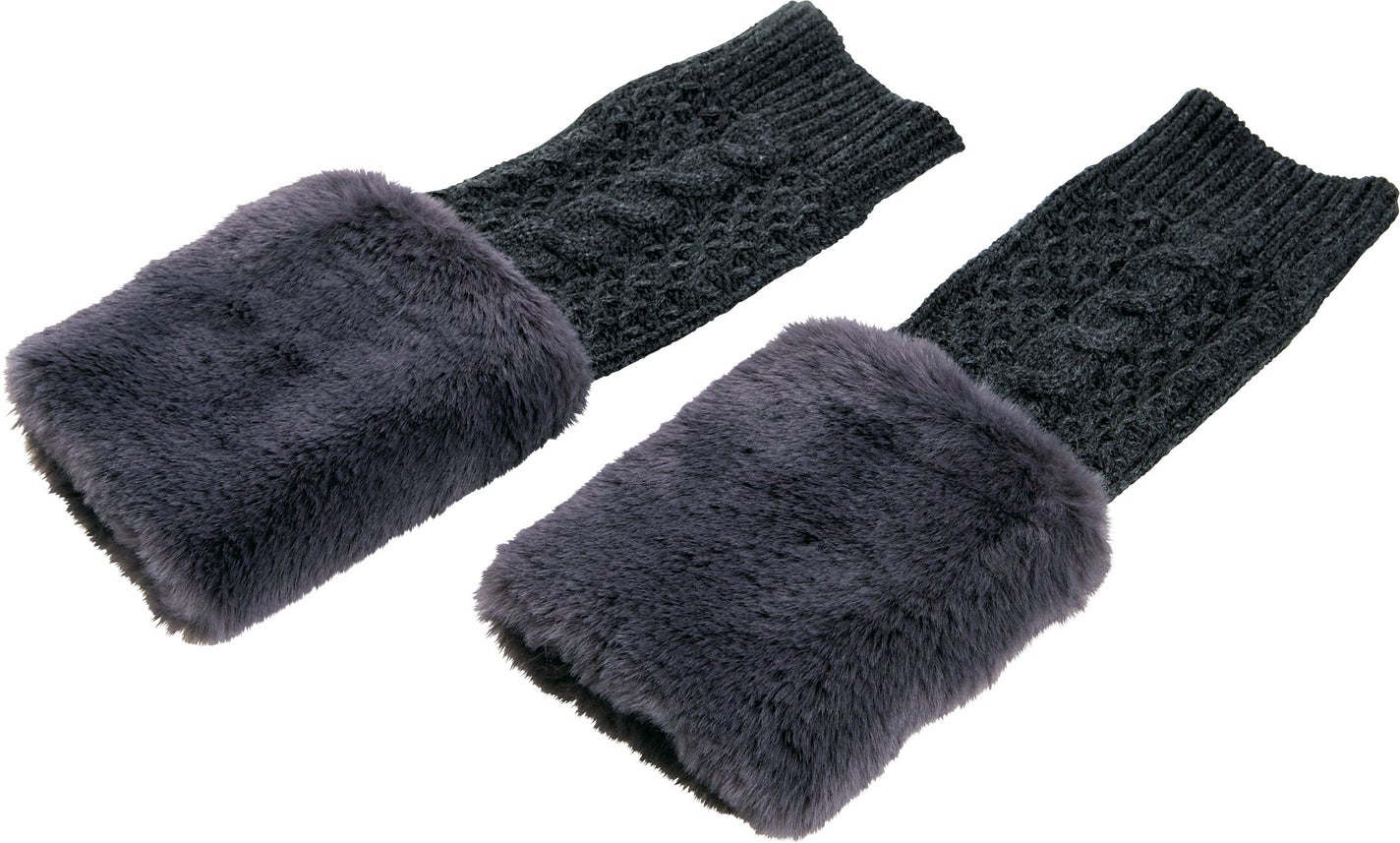 エコファーアームニットカバー グレー