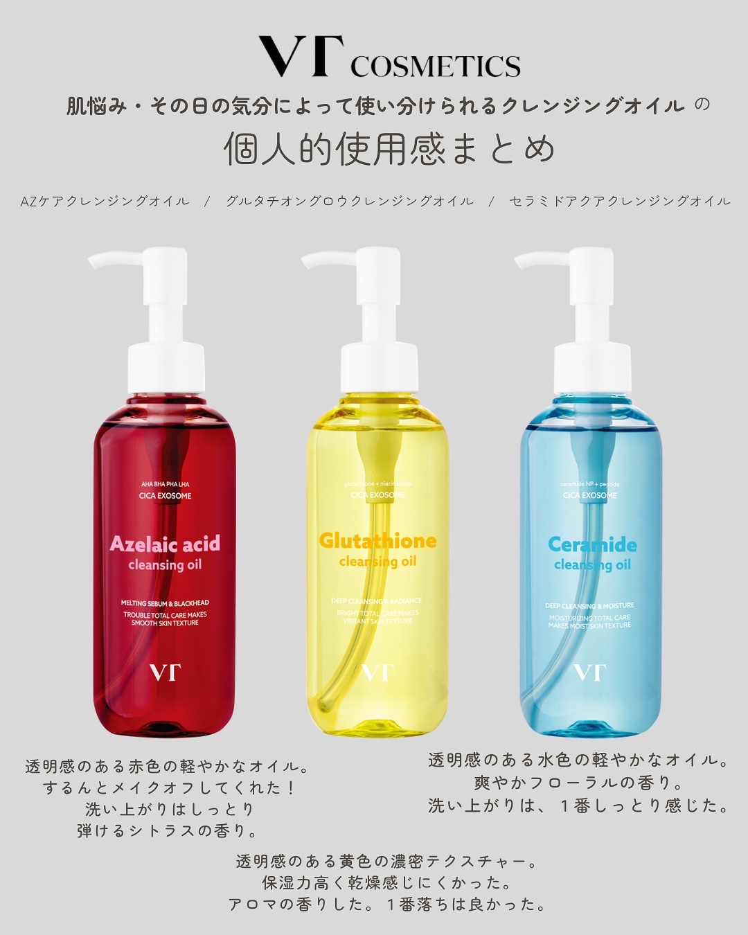 VTのオイルクレンジング AZケア クレンジングオイル他、2商品を