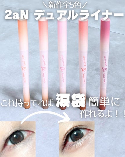 カラープレイデュアルライナー/2aN/スティックアイシャドウを使ったクチコミ(1枚目)