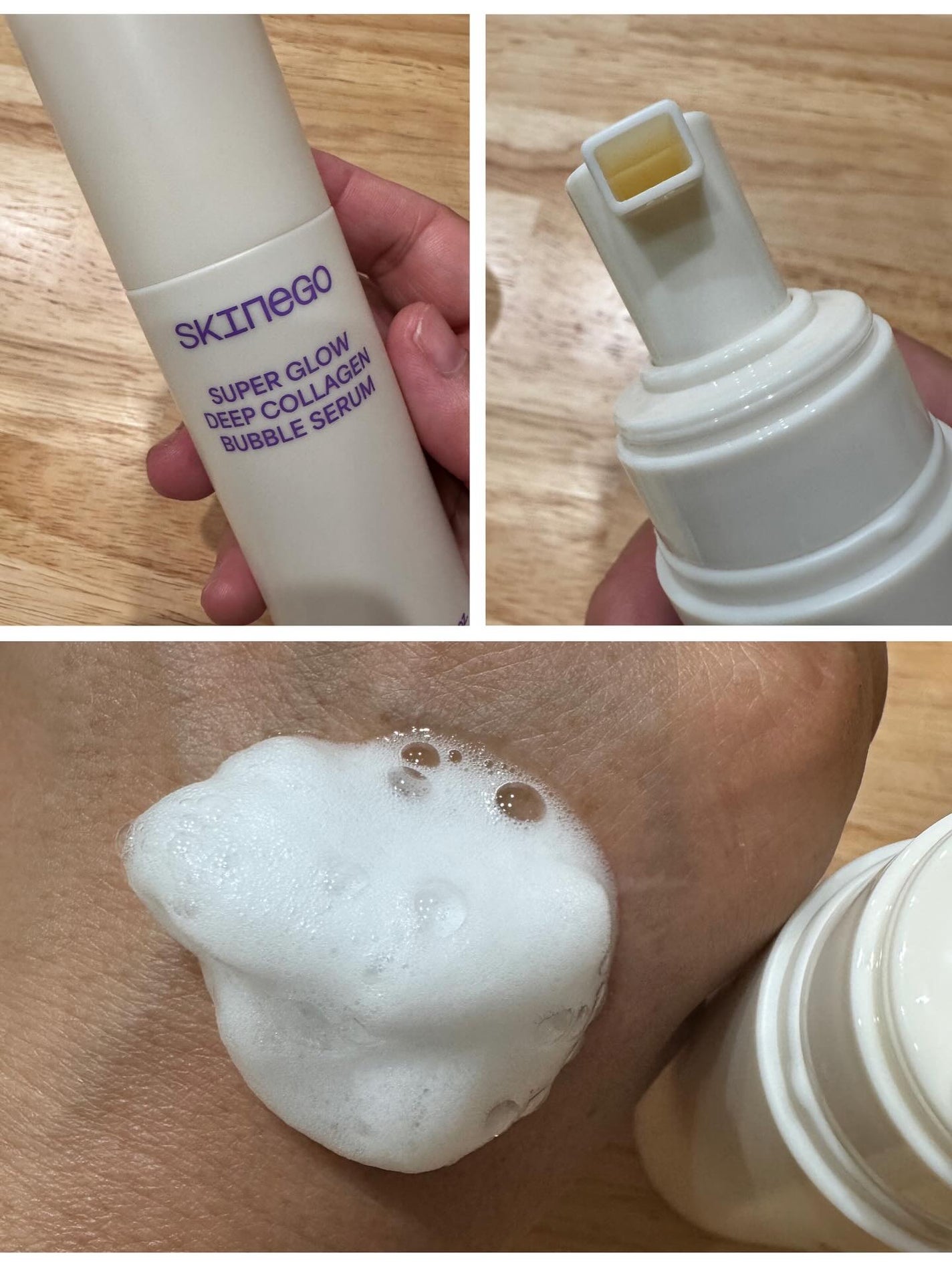 SUPER GLOW DEEP COLLAGEN BUBBLE SERUM/SKINEGO/美容液を使ったクチコミ(4枚目)