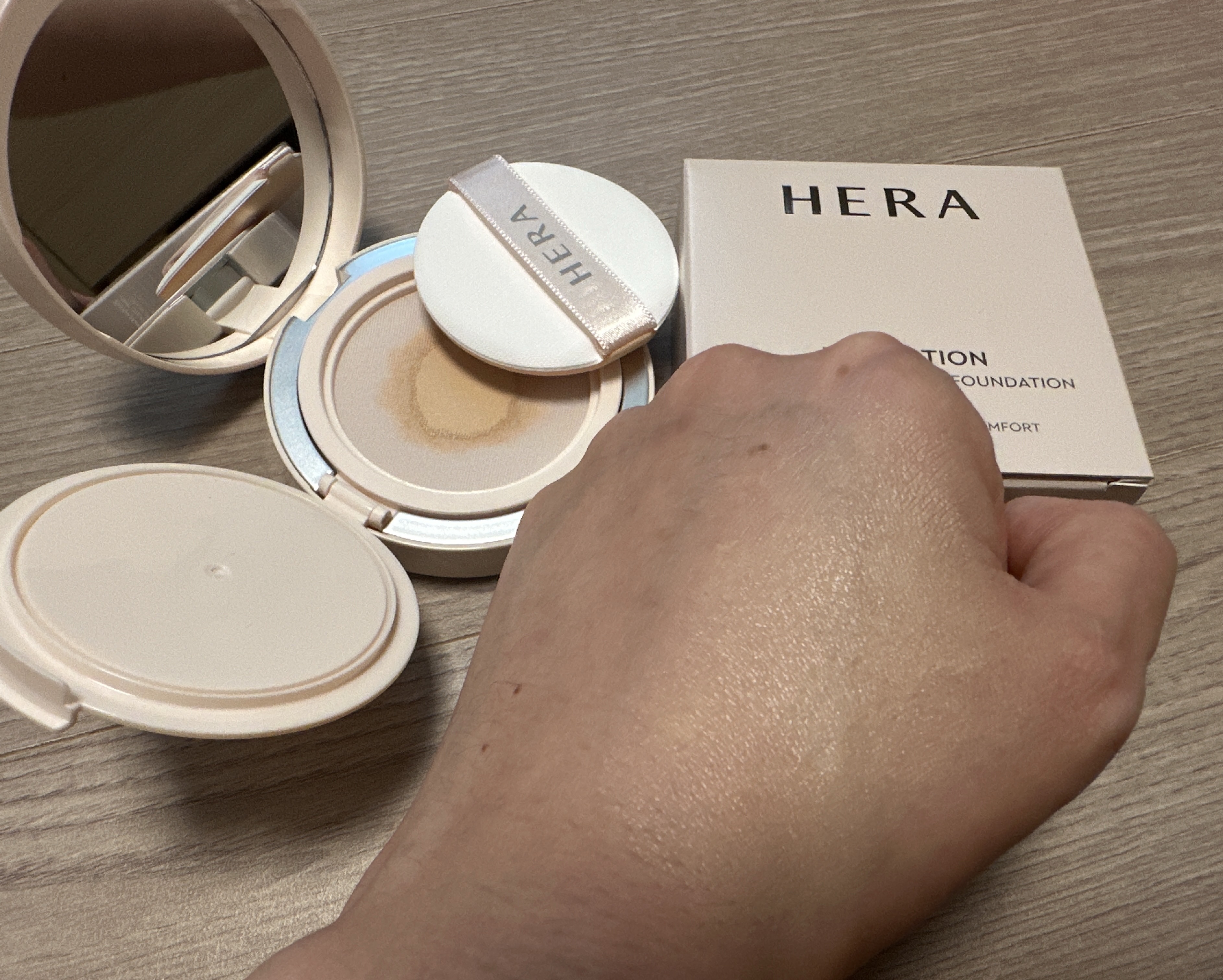 リフレクション スキン グロウ クッション ファンデーション/HERA/クッションファンデーションを使ったクチコミ（3枚目）