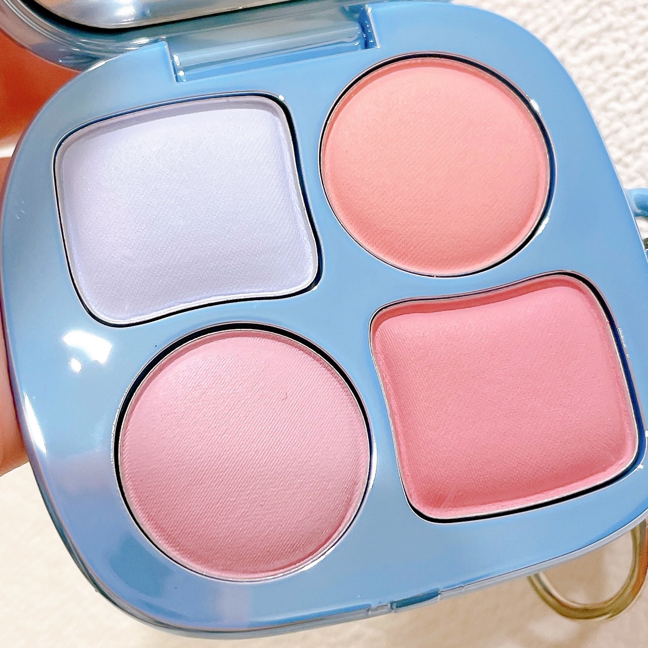 フィー ポケットチークパレット CP01 ピンク＆ソーダ/fwee/ジェル・クリームチークを使ったクチコミ（3枚目）