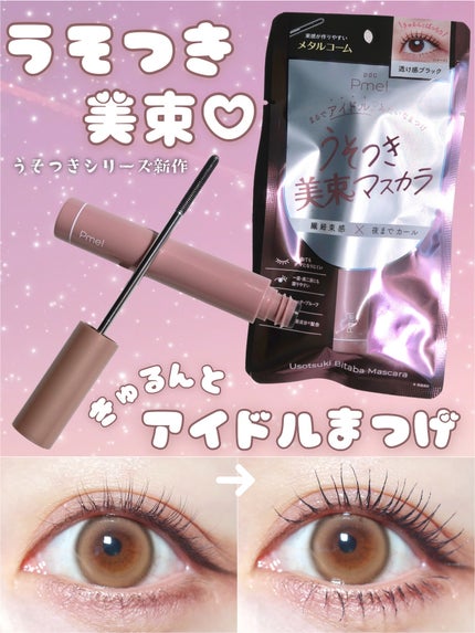 うそつき美束マスカラ 透け感ブラック/pdc/マスカラを使ったクチコミ(1枚目)
