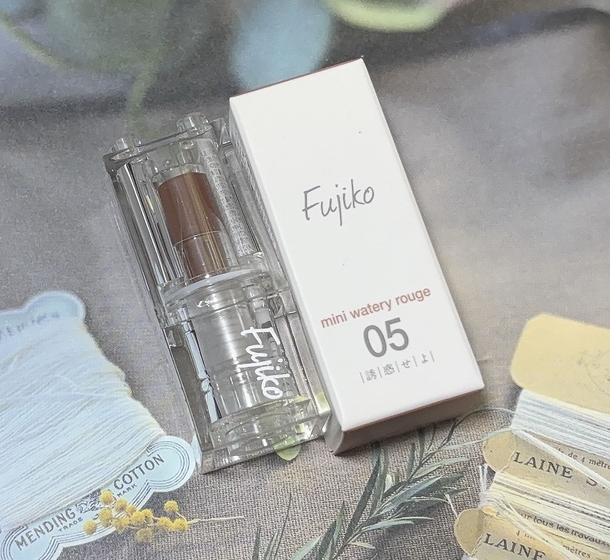 ミニウォータリールージュ/Fujiko/口紅を使ったクチコミ（2枚目）