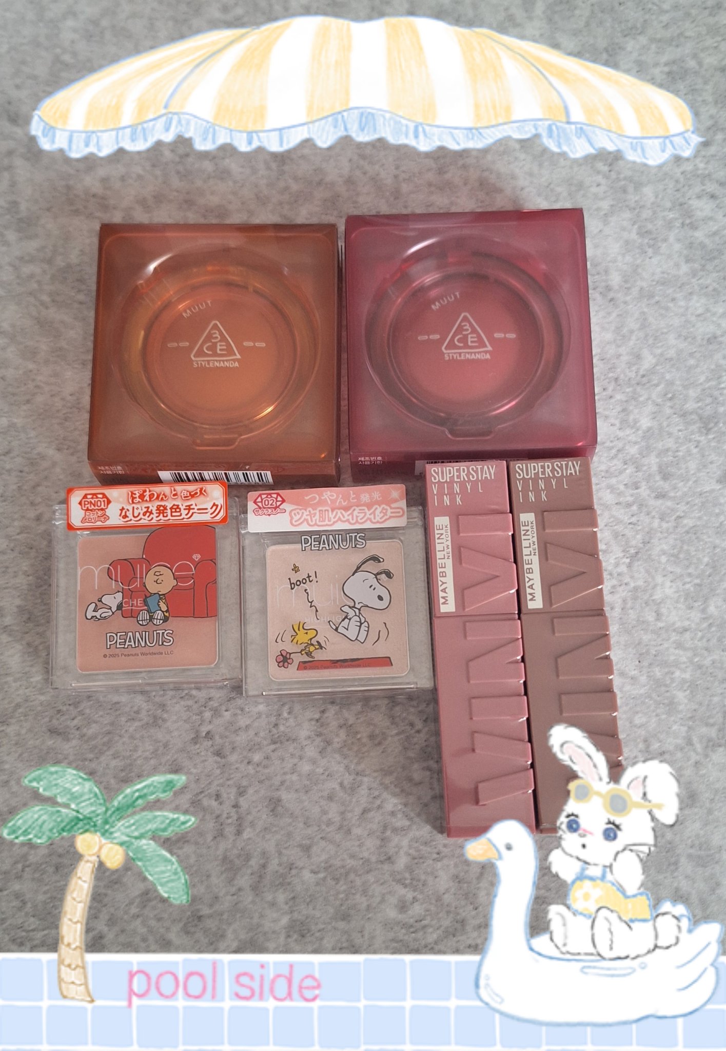 バウンシー ブラーバーム ピンクペタル/3CE/ジェル・クリームチークを使ったクチコミ（1枚目）