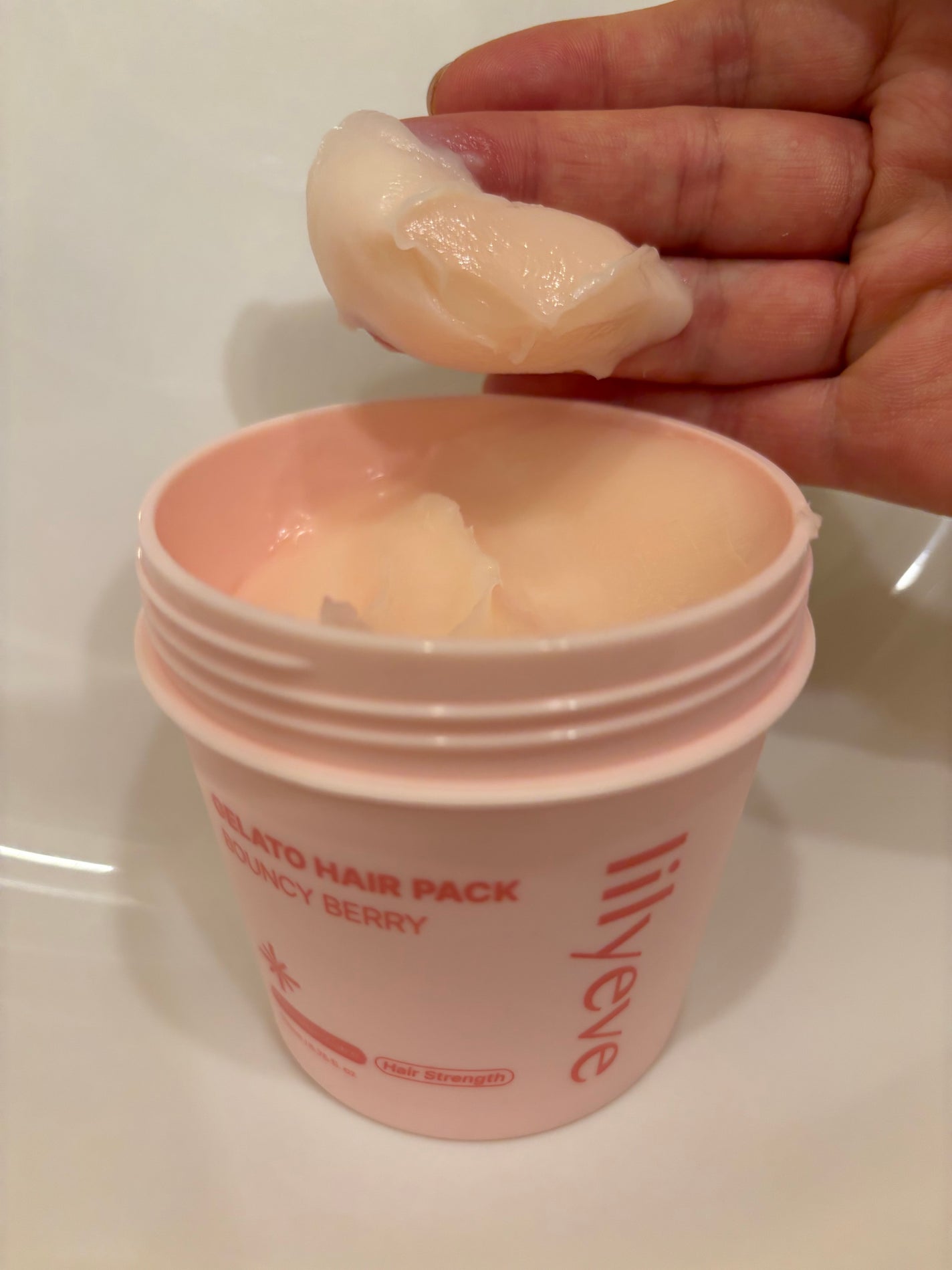 リペアターンジェラートヘアパック バウンシーベリー/リリーイブ/洗い流すヘアトリートメントを使ったクチコミ(3枚目)