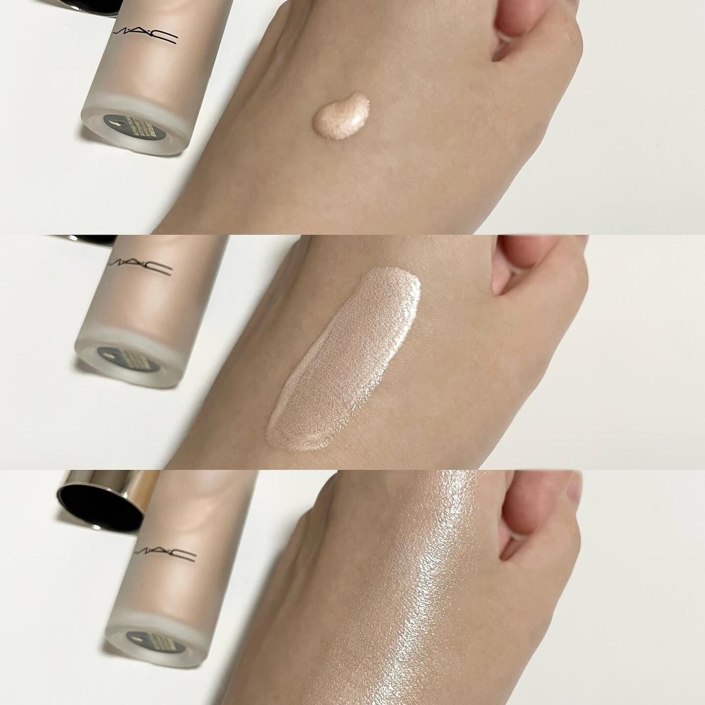 スキンフィニッシュ ライトストラック リキッド ハイライター/M・A・C/リキッドハイライトを使ったクチコミ(2枚目)