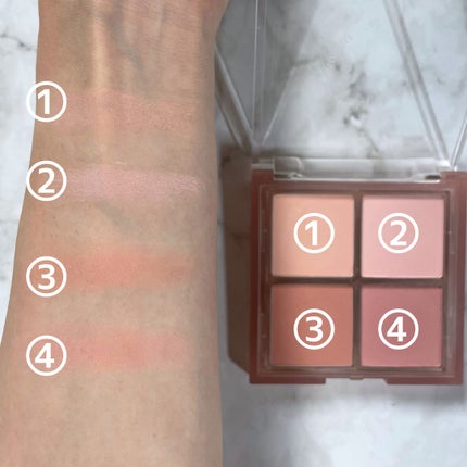 ミックスマッチチークパレット/be aube/パウダーチークを使ったクチコミ(4枚目)