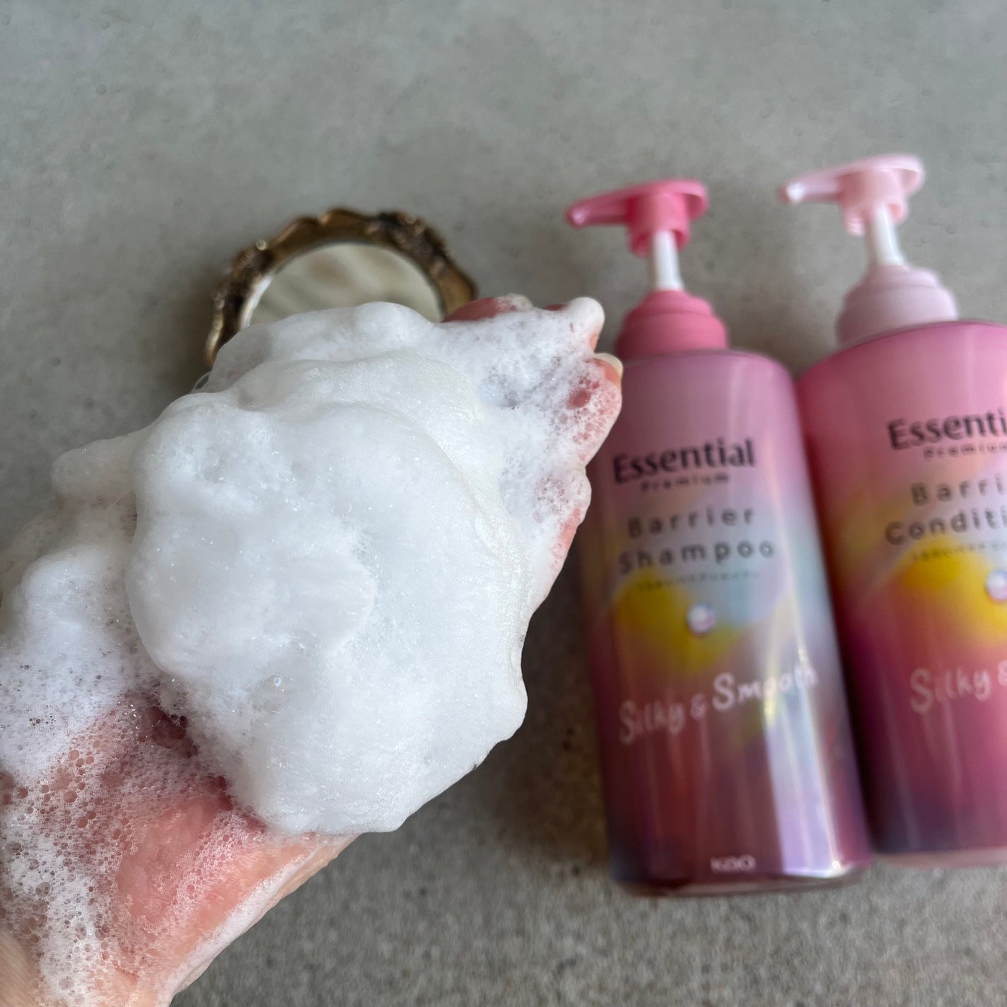 エッセンシャルプレミアム バリアシャンプー・コンディショナー シルキー&スムース/エッセンシャル/市販シャンプーを使ったクチコミ(3枚目)
