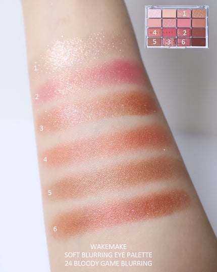 ソフトブラーリングアイパレット/wakemake/アイシャドウパレットを使ったクチコミ(6枚目)