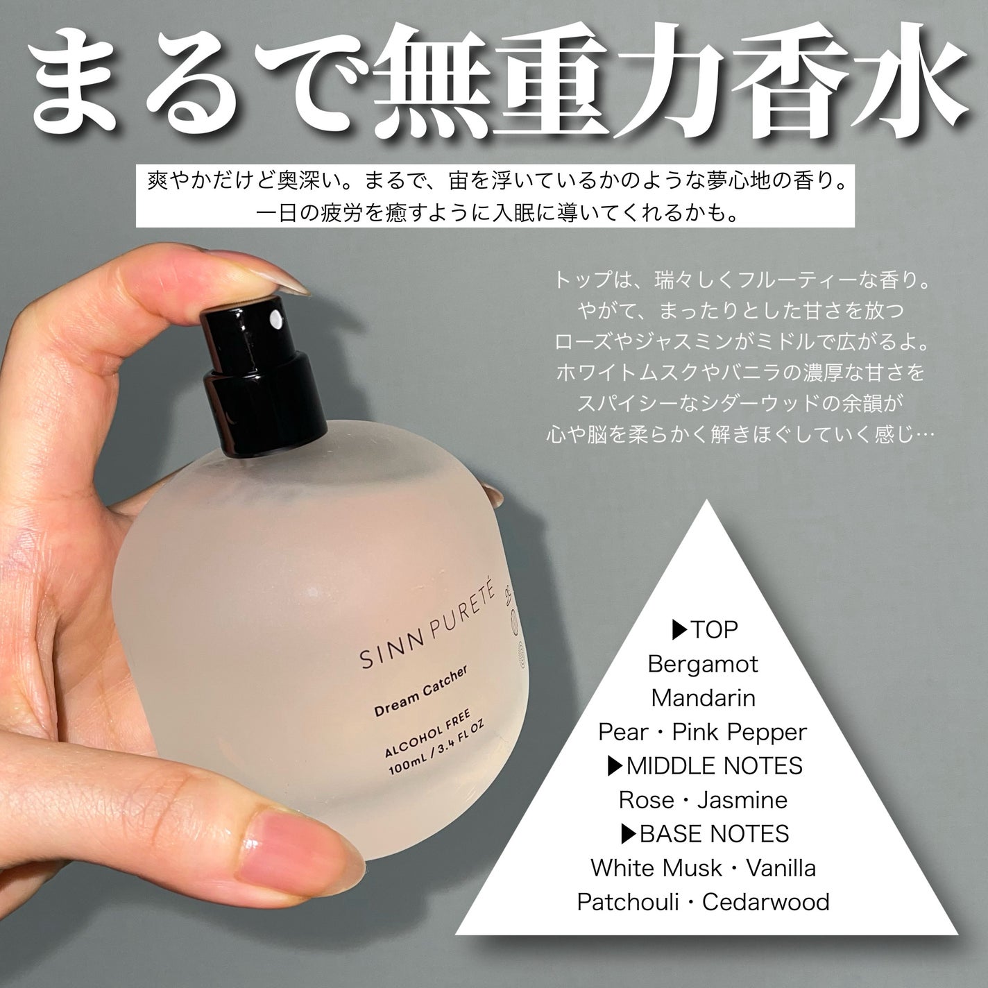 マインドフル フレグランス ノンアルコール ドリームキャッチャー/SINN PURETÉ/香水(その他)を使ったクチコミ(3枚目)