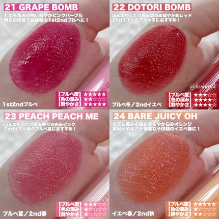 ザ ジューシーラスティングティント/rom&nd/リップティントを使ったクチコミ(7枚目)