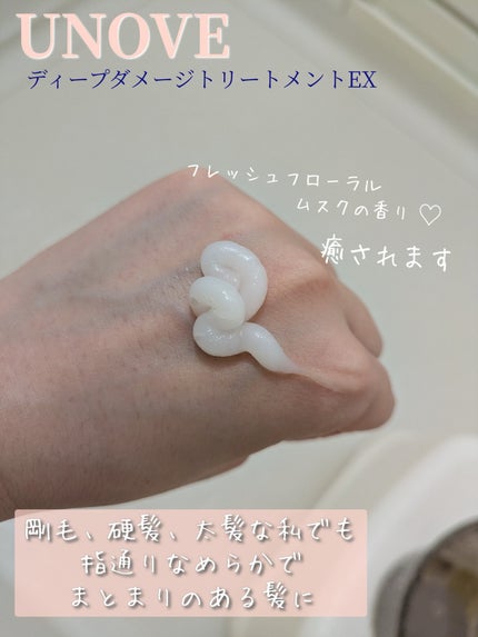 ディープダメージトリートメントEX/UNOVE/洗い流すヘアトリートメントを使ったクチコミ(2枚目)
