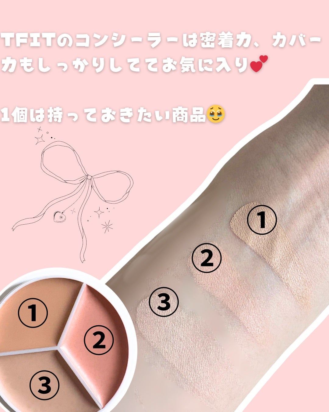 カバーアッププロコンシーラー/TFIT/パレットコンシーラーを使ったクチコミ(4枚目)