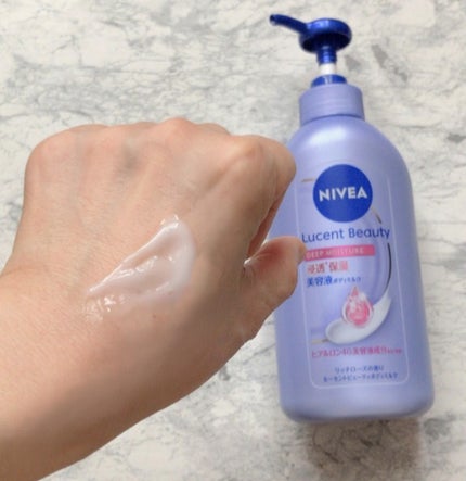 ニベア ルーセントビューティ ディープモイスチャー 浸透保湿美容液ボディミルク リッチローズの香り/ニベア/ボディミルクを使ったクチコミ(3枚目)
