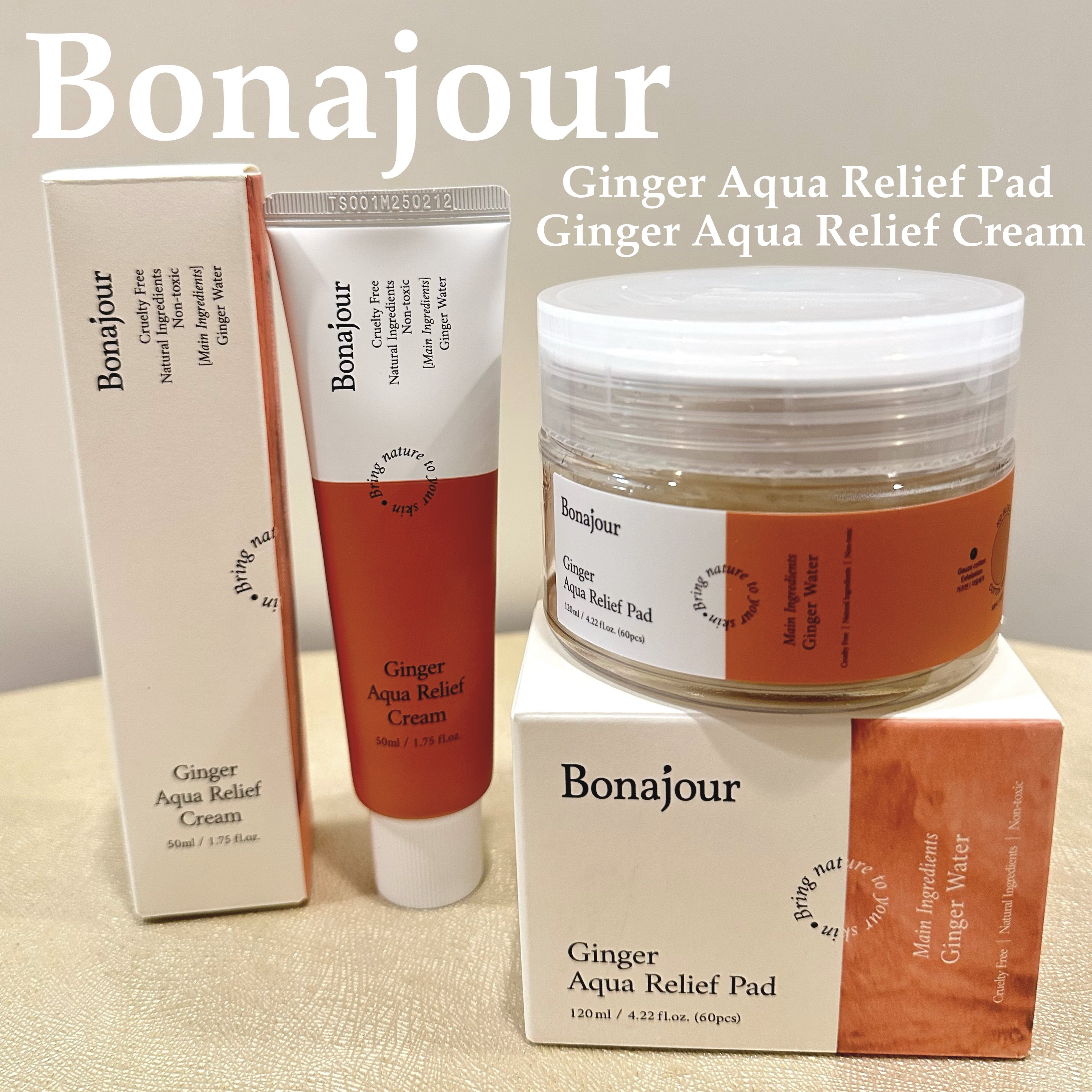 ジンジャーアクアリリーフパッド 60枚/Bonajour/トナーパッドを使ったクチコミ（1枚目）