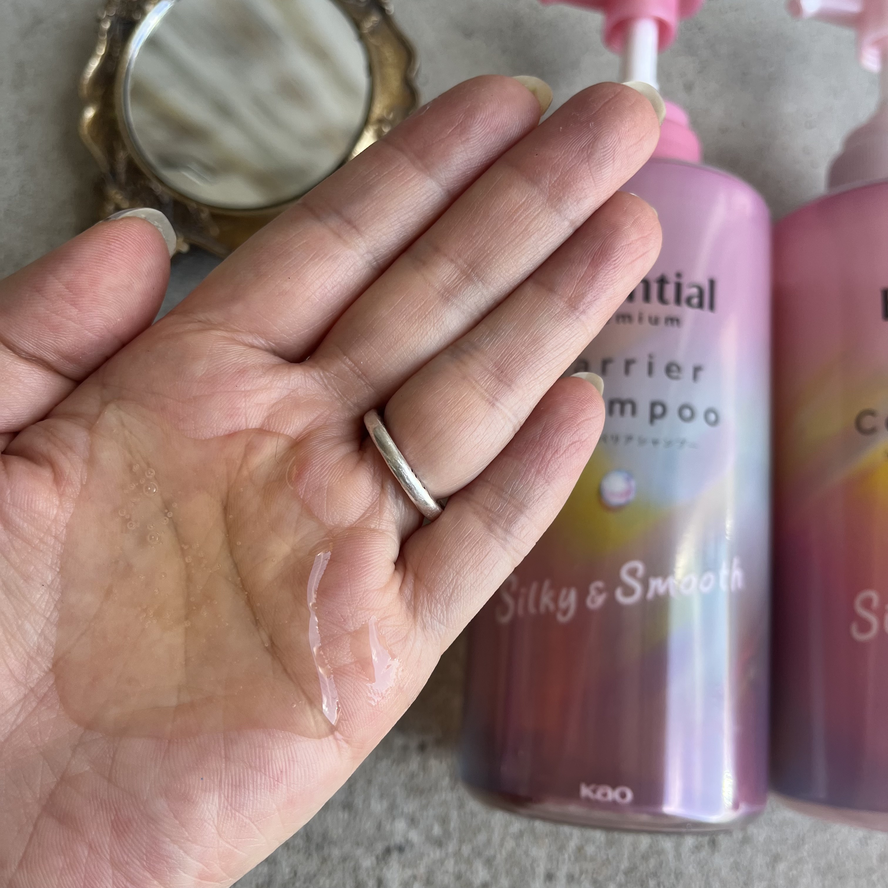 エッセンシャルプレミアム バリアシャンプー・コンディショナー シルキー＆スムース/エッセンシャル/市販シャンプーを使ったクチコミ（2枚目）