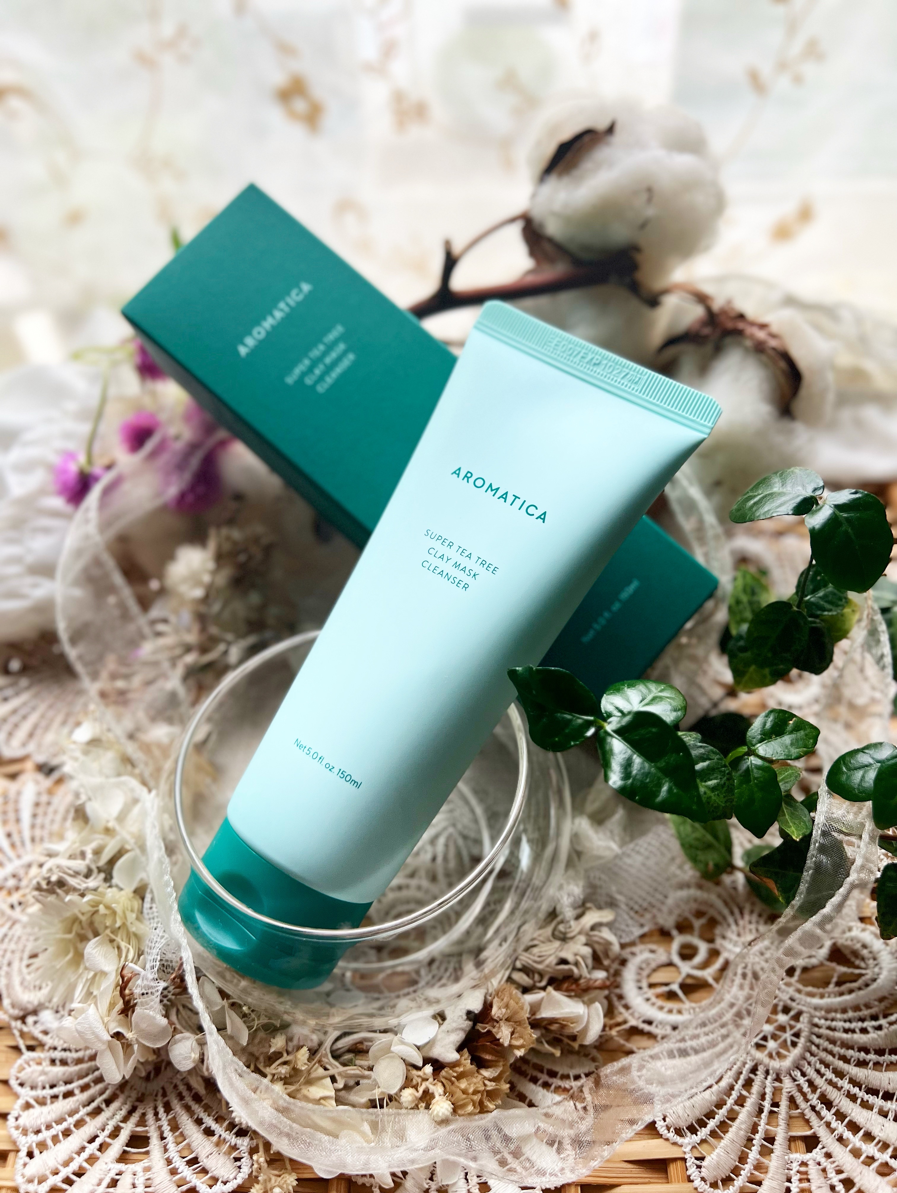 スーパーティーツリークレイマスククレンザー/AROMATICA/洗顔フォームを使ったクチコミ（3枚目）