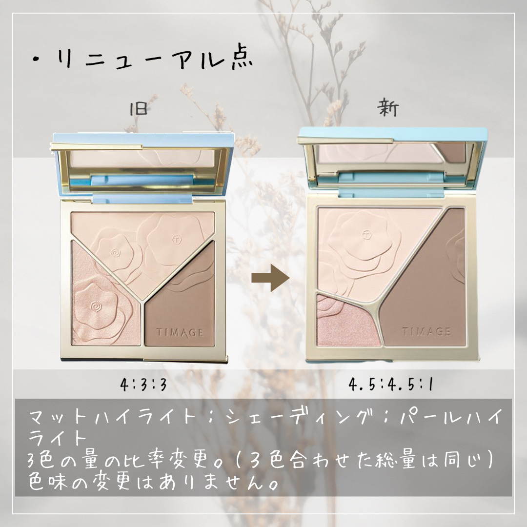 ハイライトシェーディングパレット/TIMAGE/パウダーハイライトを使ったクチコミ（3枚目）