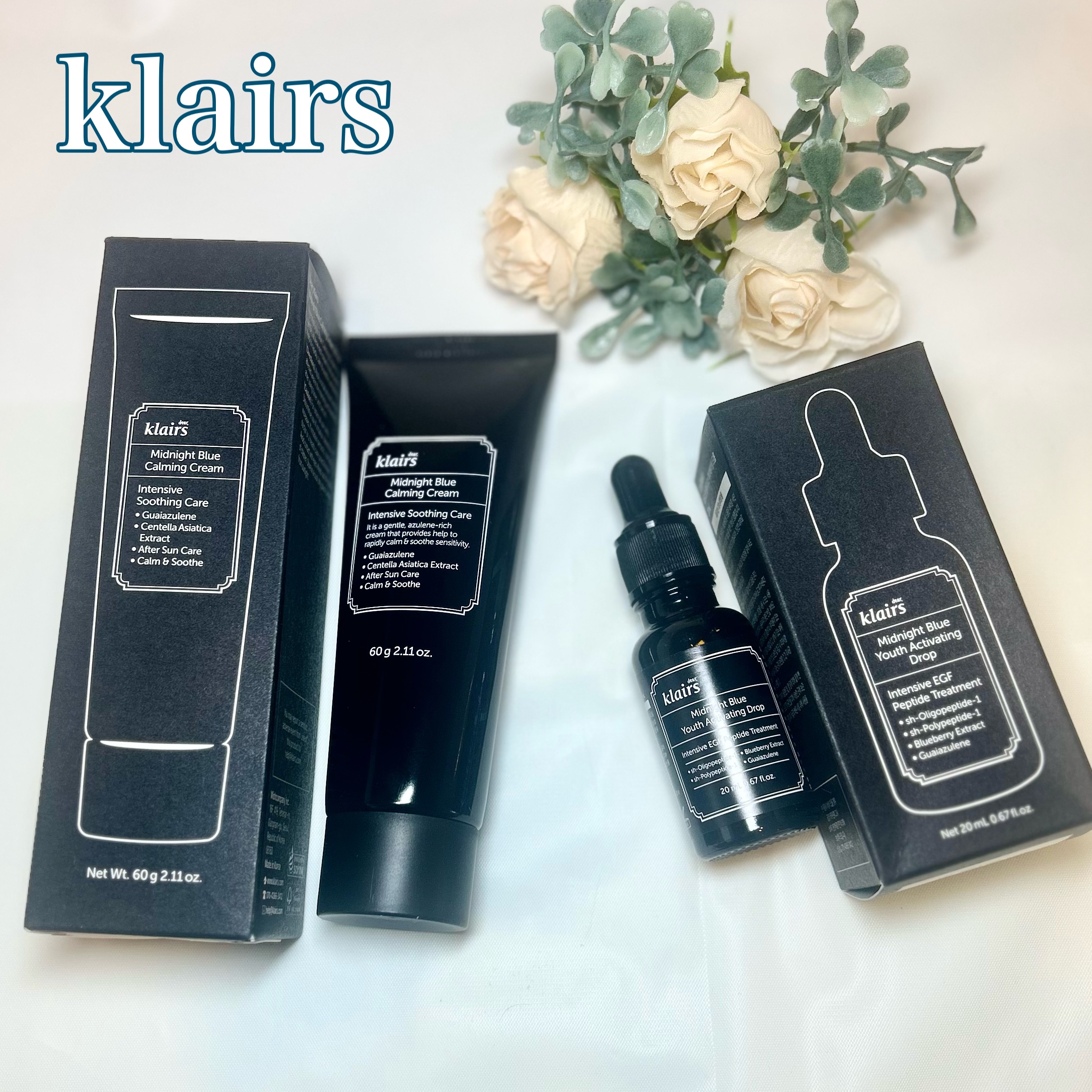 ミッドナイトブルーカーミングクリーム/Klairs/フェイスクリームを使ったクチコミ（1枚目）