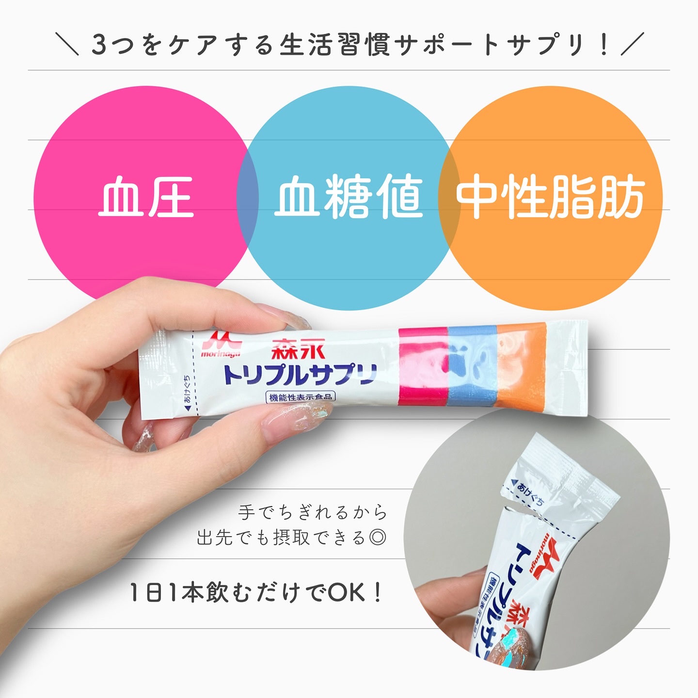 トリプルサプリ/森永/健康サプリメントを使ったクチコミ（2枚目）