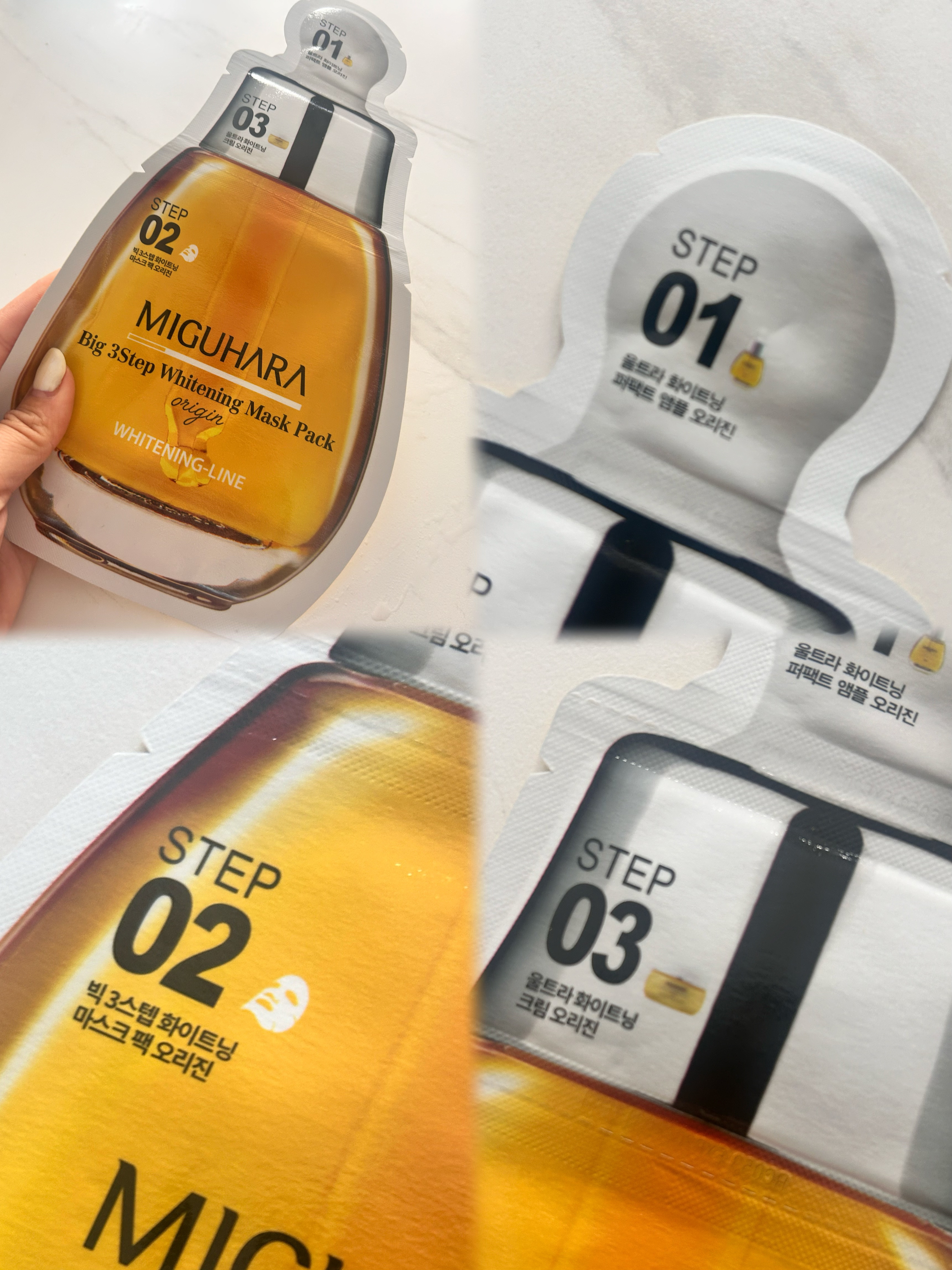 Big3 Step Whitening Mask Pack/MIGUHARA/シートマスク・パックを使ったクチコミ（3枚目）