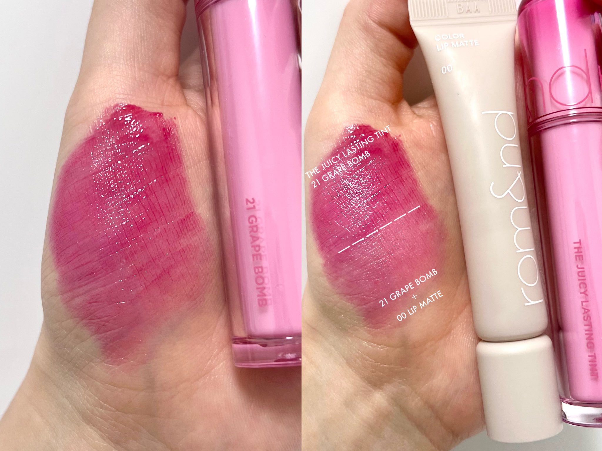 カラーリップマット 04 オールドチェリー/rom&nd/口紅を使ったクチコミ（3枚目）