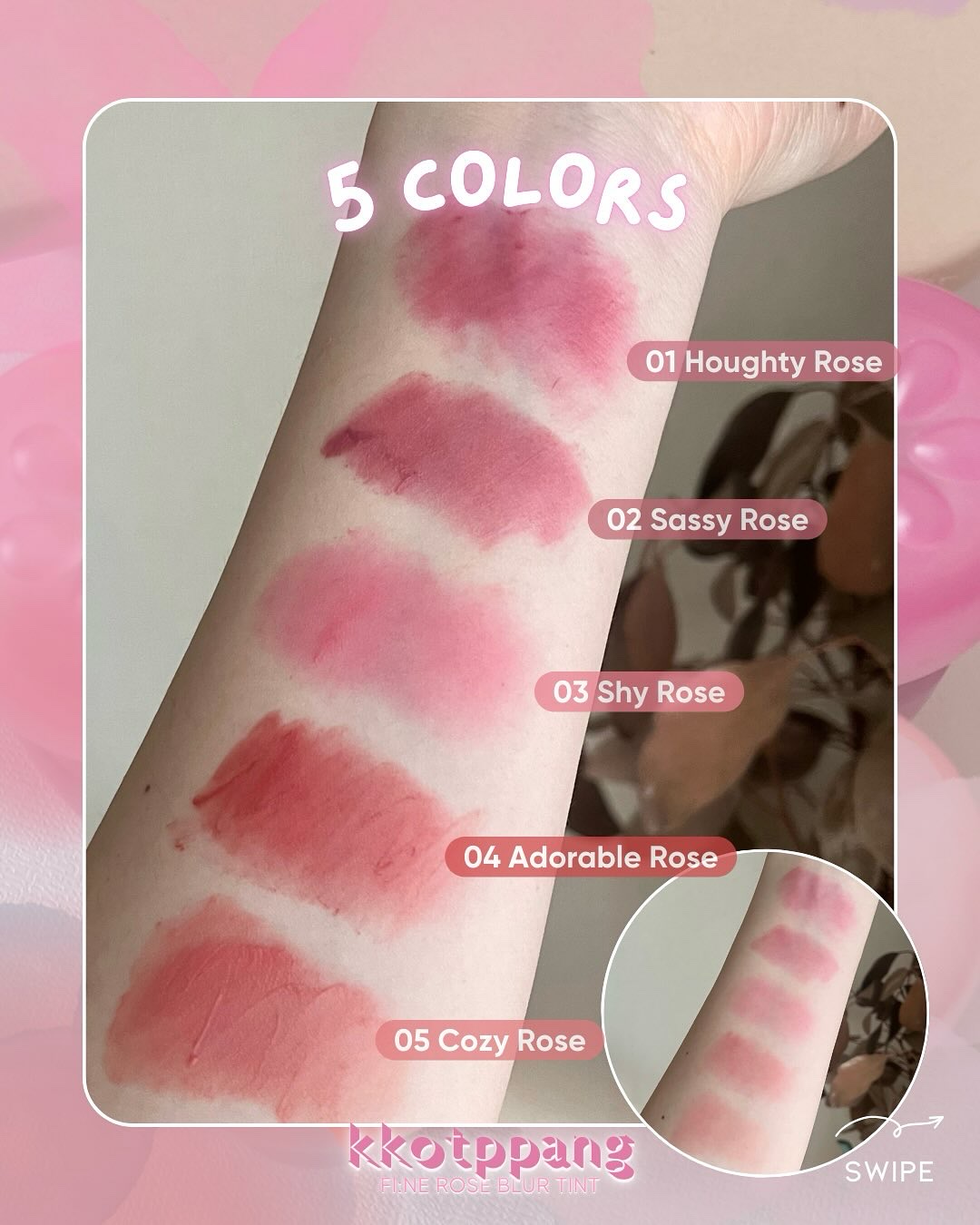 ピネローズブラーティント/kkotppang/リップティントを使ったクチコミ（3枚目）