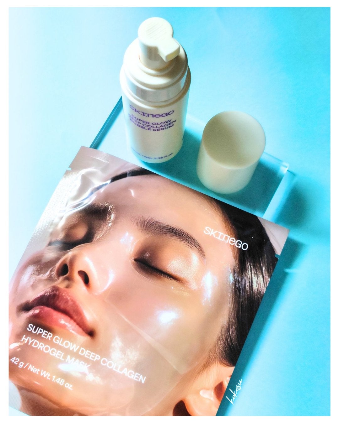 SUPER GLOW DEEP COLLAGEN BUBBLE SERUM/SKINEGO/美容液を使ったクチコミ(4枚目)