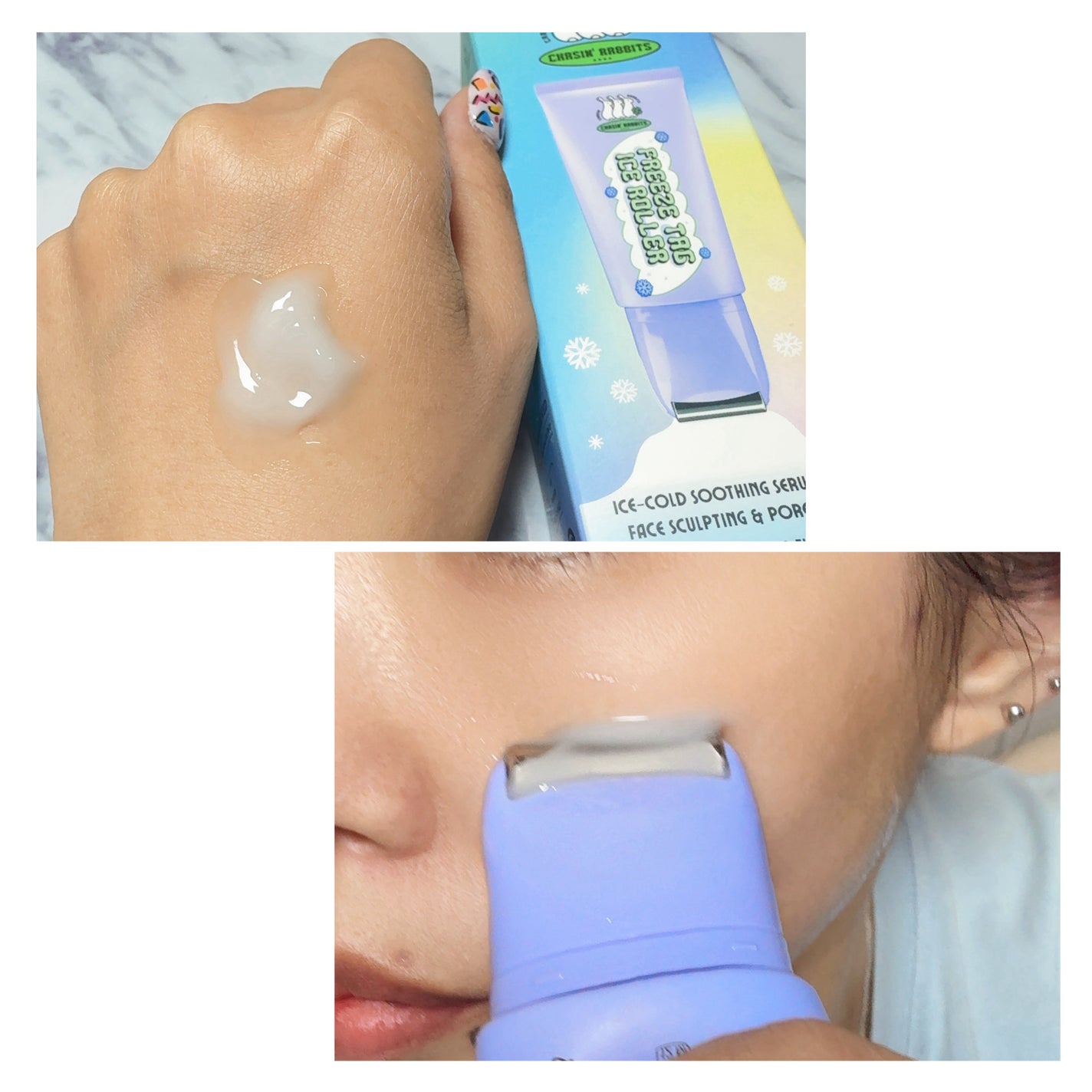 フリーズタグアイスローラー/CHASIN'RABBITS/美容液を使ったクチコミ(2枚目)