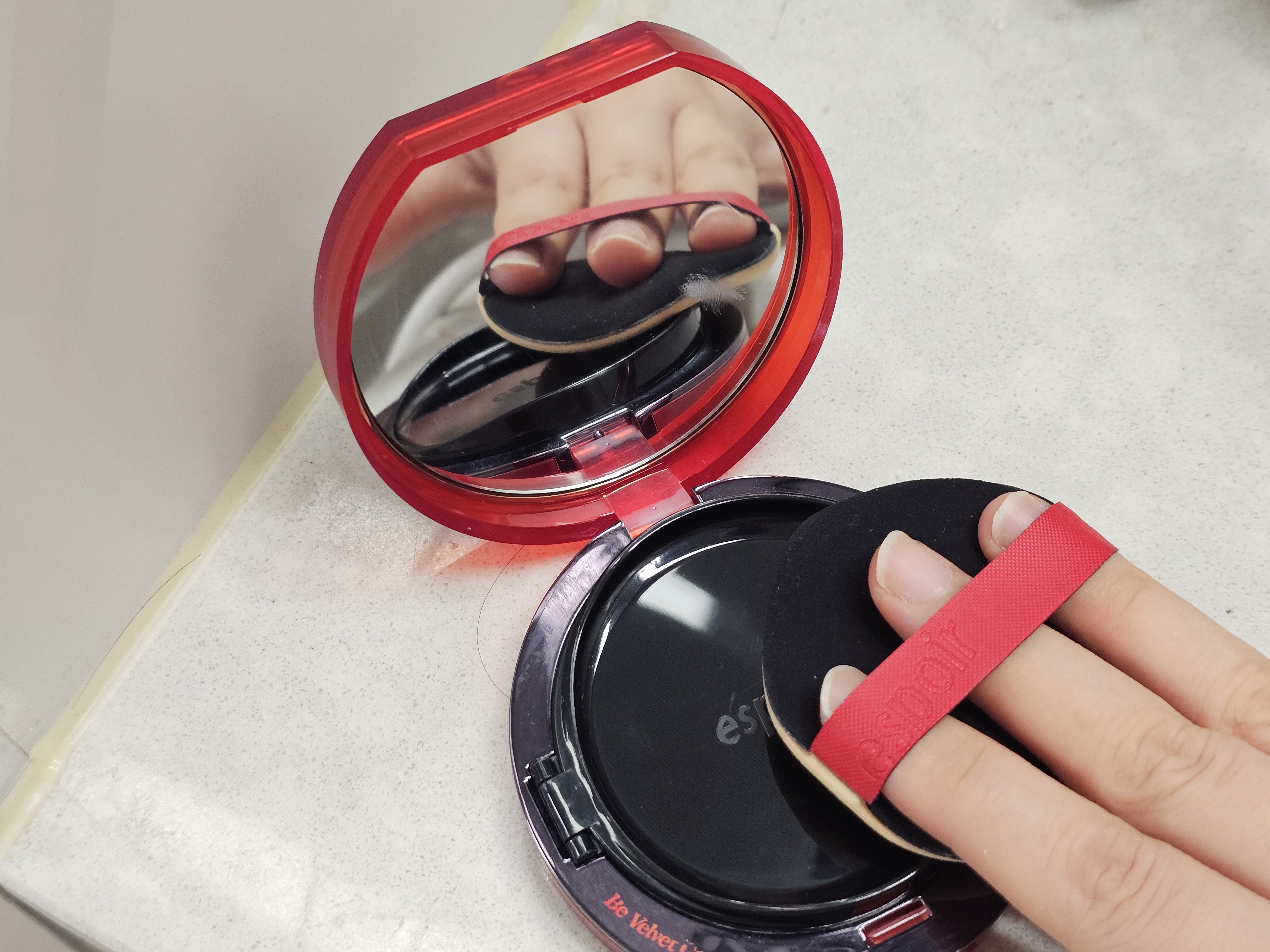 ビーベルベットカバークッション/espoir/クッションファンデーションを使ったクチコミ（2枚目）