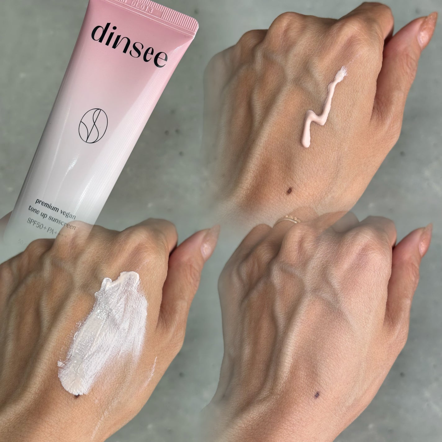 プレミ アムビーガン トーンアップ日焼け止め SPF50+PA++++/dinsee/日焼け止めミルクを使ったクチコミ(2枚目)