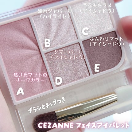 フェイスアイパレット/CEZANNE/アイシャドウを使ったクチコミ(2枚目)