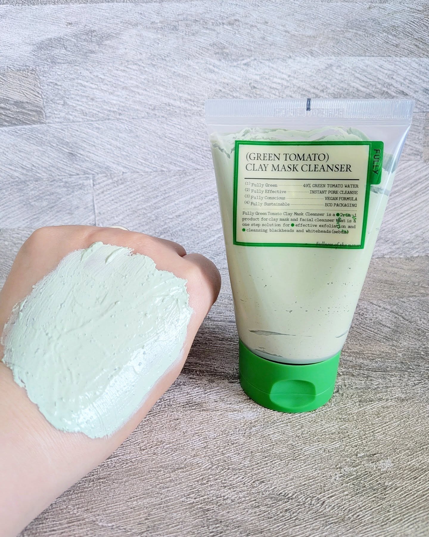 グリーントマトクレイマスククレンザー/FULLY/洗い流すパック・マスクを使ったクチコミ（2枚目）