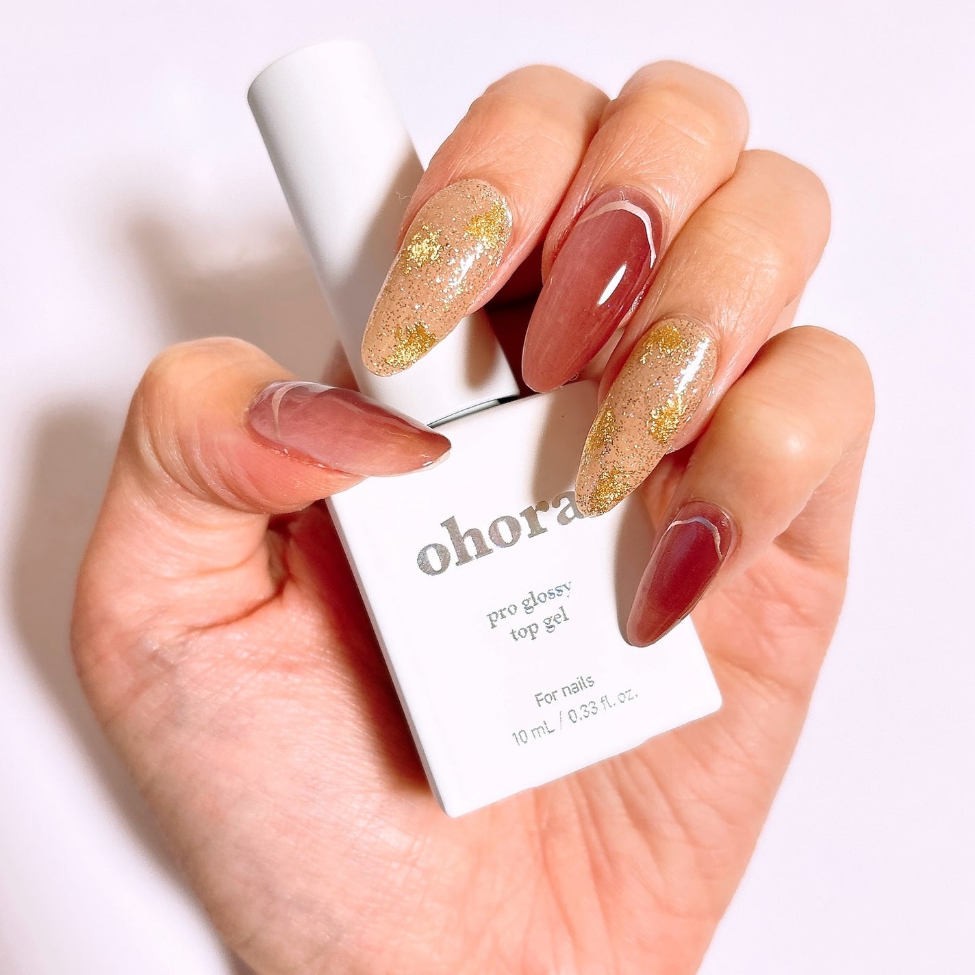 セミキュアジェルネイル(ハンド)/ohora/ネイルシールを使ったクチコミ(5枚目)