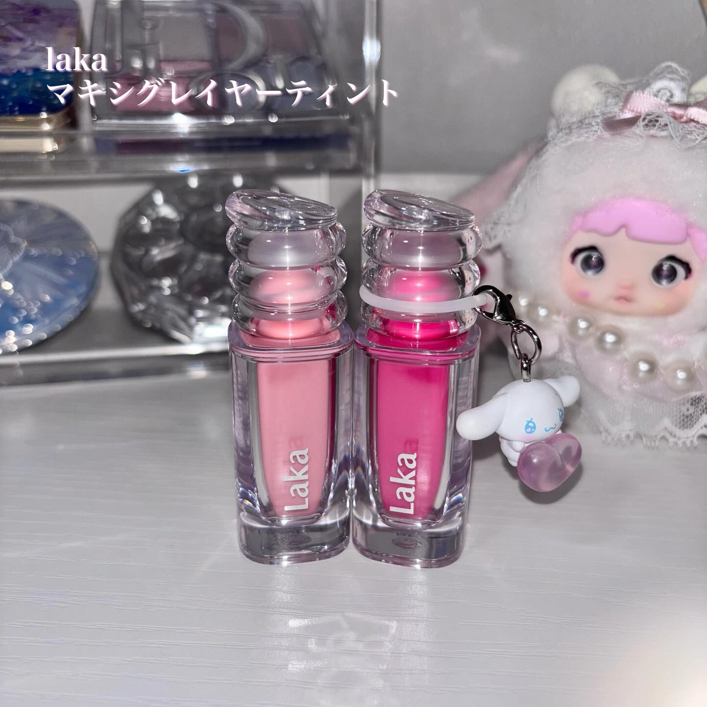 ラカ　マキシグレイヤーティント/Laka/リップティントを使ったクチコミ（2枚目）