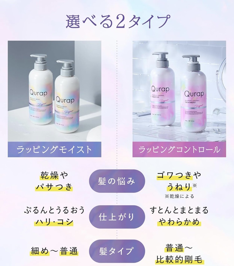 キュラップ　ラッピングモイストシャンプー/トリートメント［プリズムエディション］/Qurap/市販シャンプーを使ったクチコミ（3枚目）
