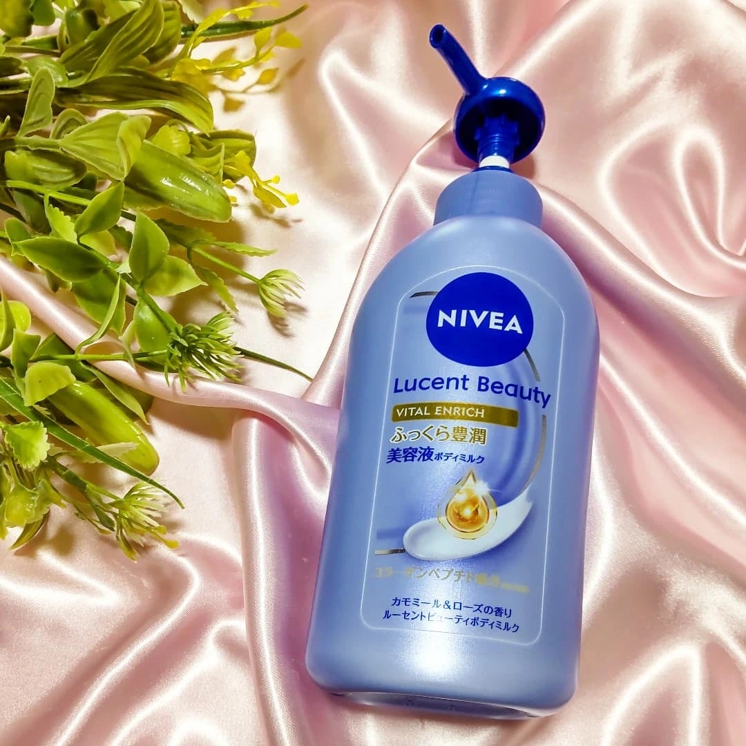 ニベア ルーセントビューティ バイタルエンリッチ ふっくら豊潤美容液ボディミルク カモミール&ローズの香り/ニベア/ボディミルクを使ったクチコミ(4枚目)