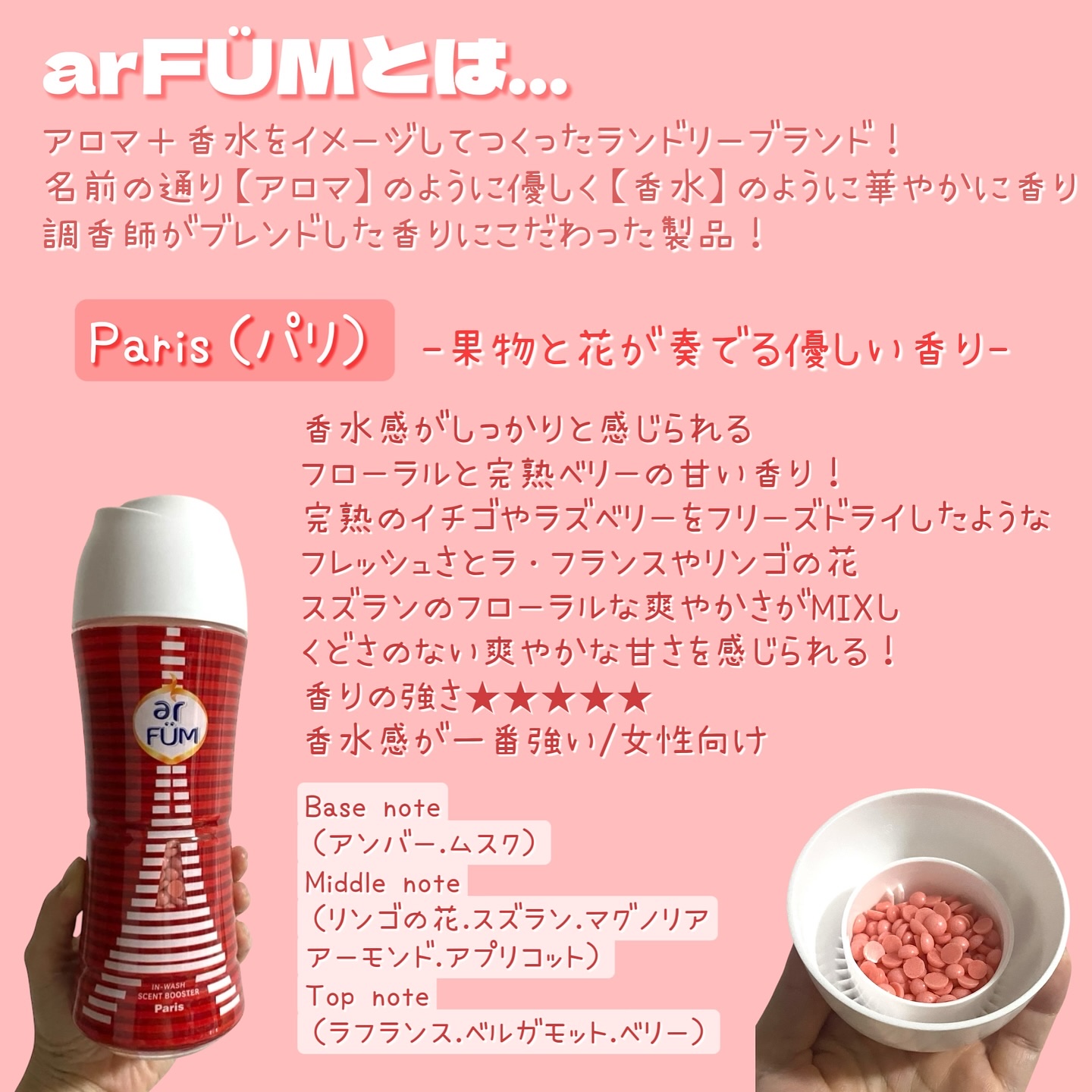 アフューム 香りビーズ PARIS SERIES(パリシリーズ) Wash Scent Booster Arch(アーチ)/arFUM/柔軟剤を使ったクチコミ（2枚目）