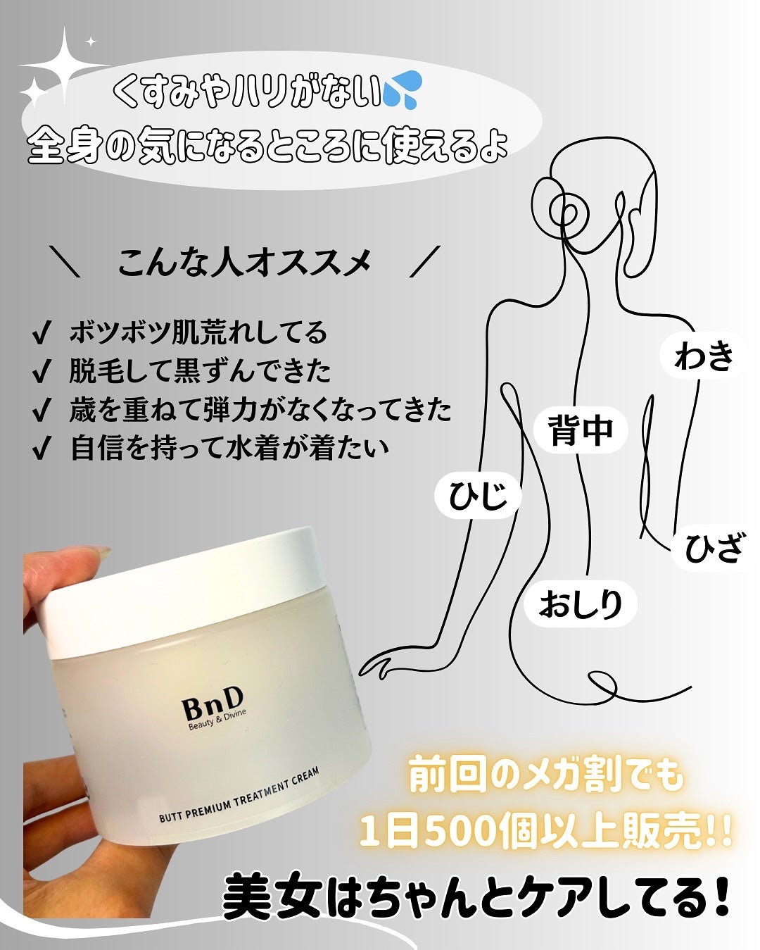 BnDヒップクリーム/BnD/バスト・ヒップケアを使ったクチコミ(3枚目)