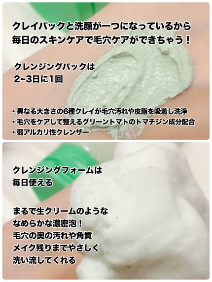 グリーントマトクレイマスククレンザー/FULLY/洗い流すパック・マスクを使ったクチコミ(2枚目)