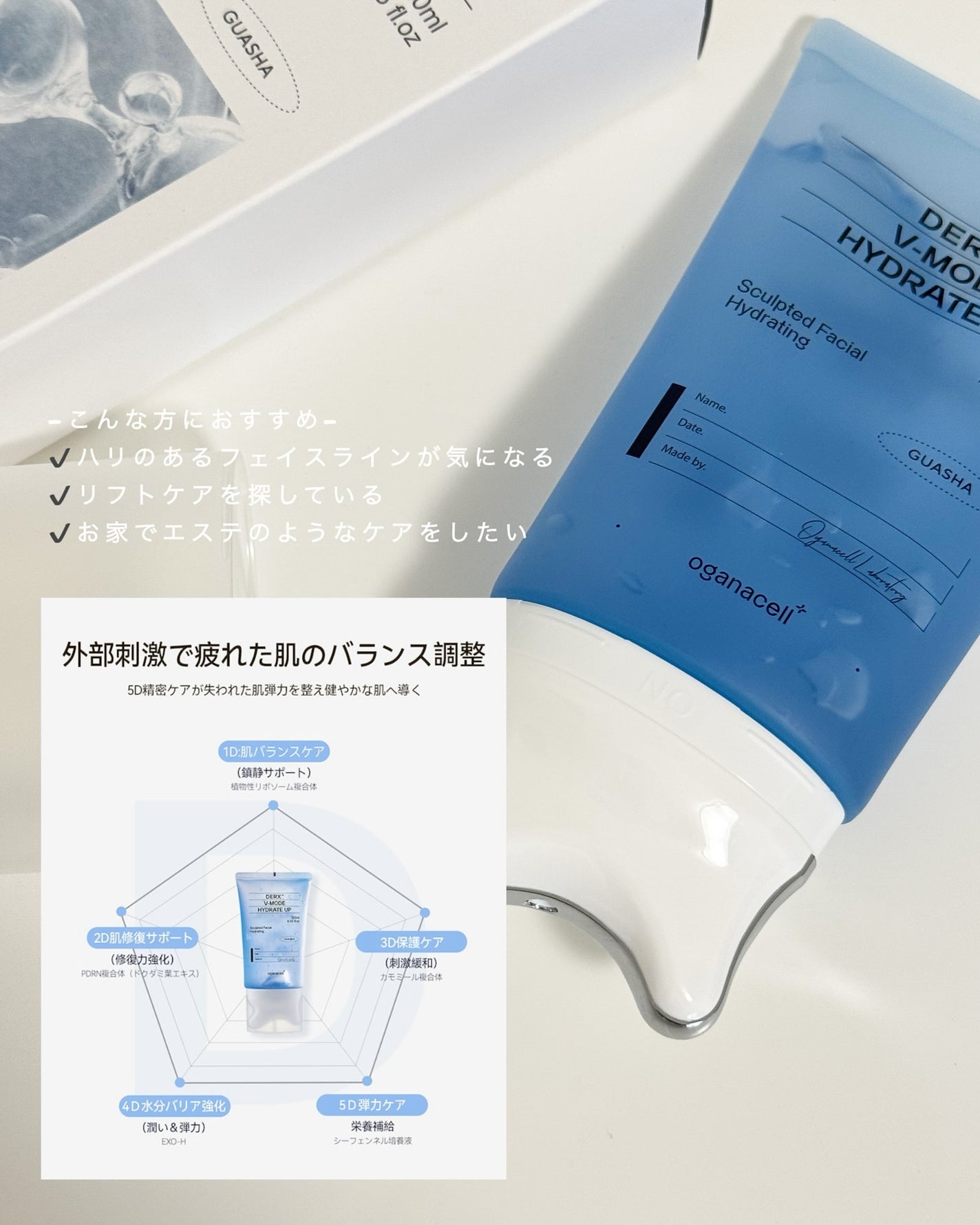 ダーマアールエックス V-MODE ハイドレートアップ/OGANACELL/フェイスクリームを使ったクチコミ(4枚目)
