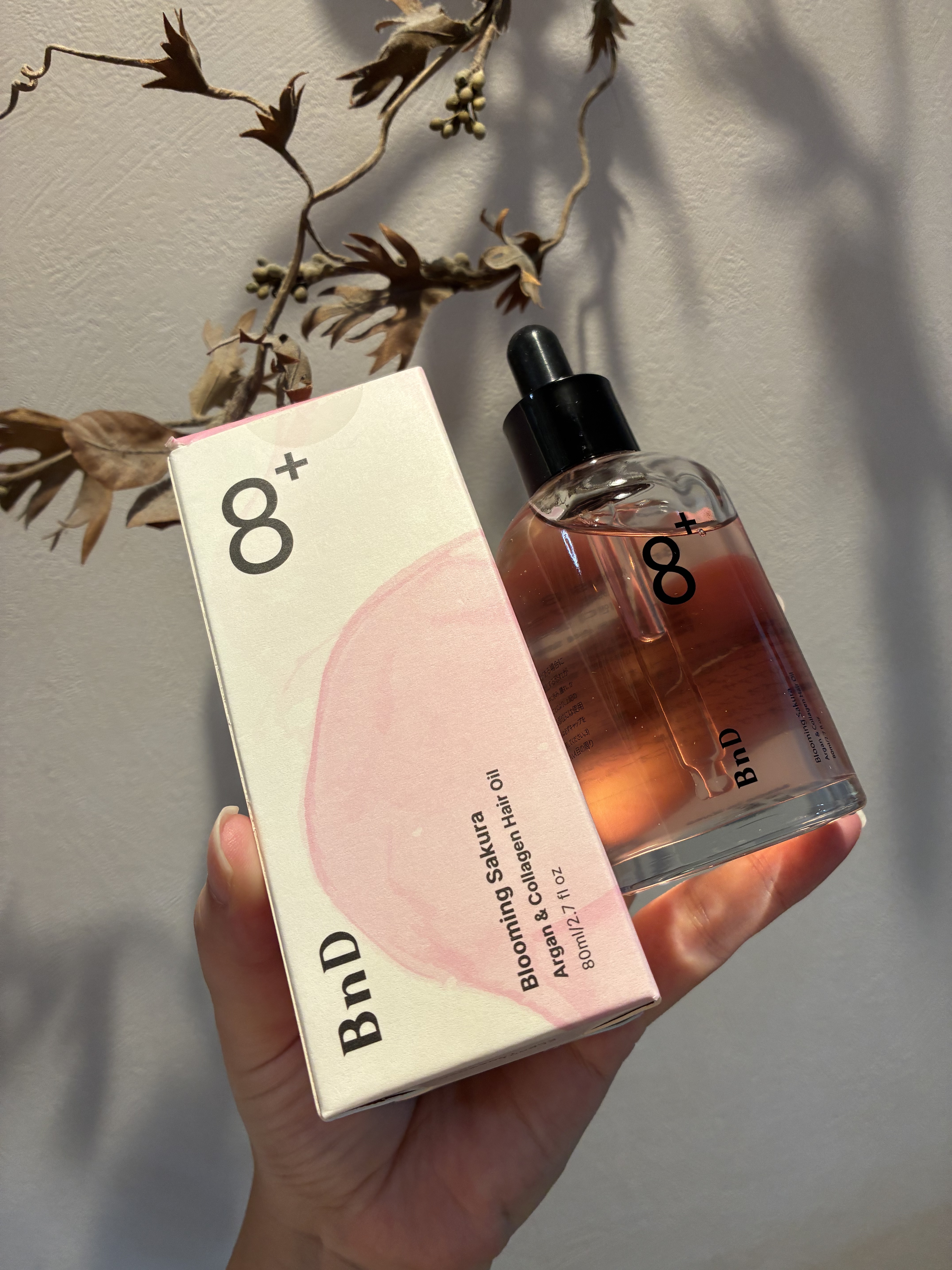 8+ブルーミングヘアオイル　ナチュラルフローラルの香り/BnD/ヘアオイルを使ったクチコミ（1枚目）