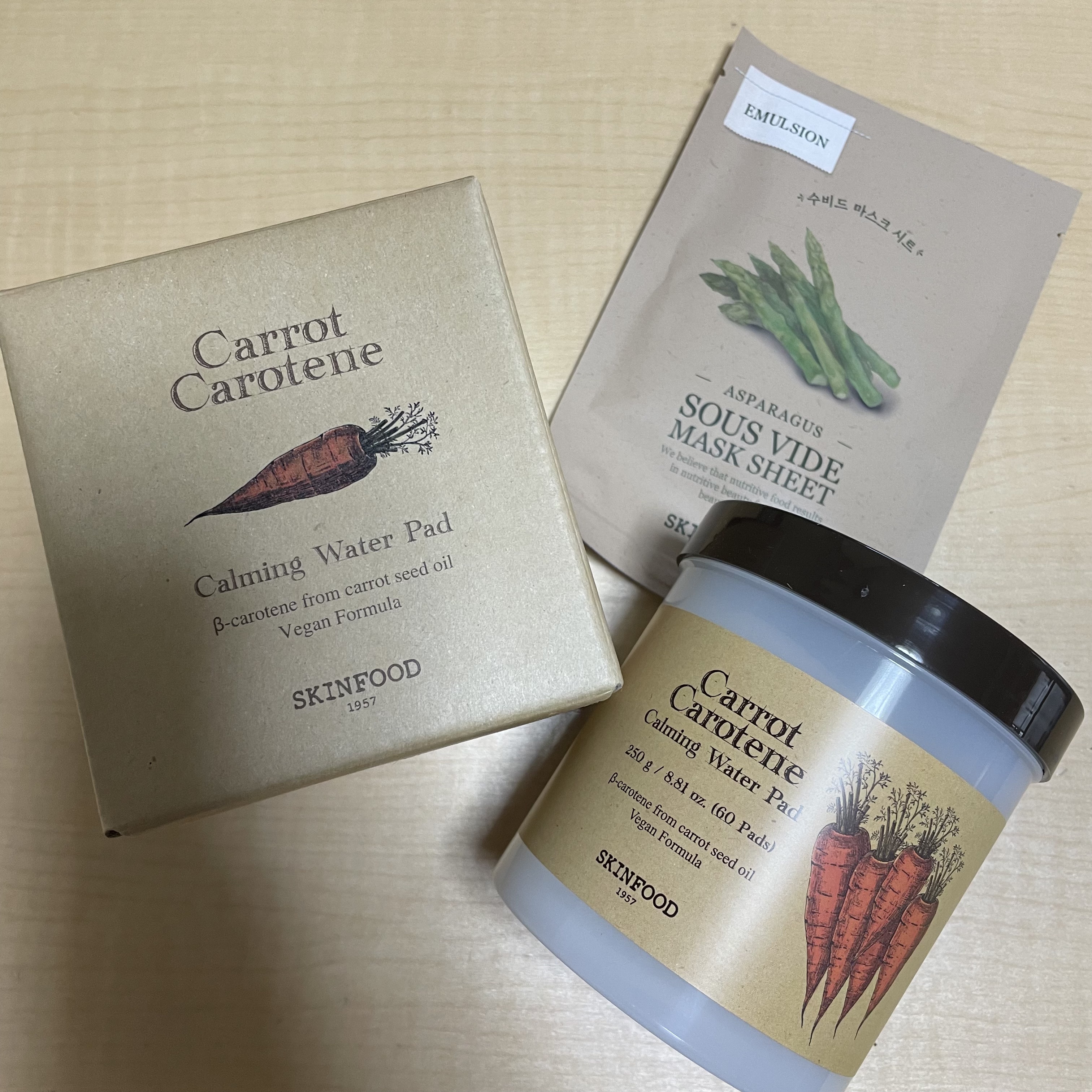 キャロットカロテン カーミングウォーターパッド/SKINFOOD/トナーパッドを使ったクチコミ（1枚目）