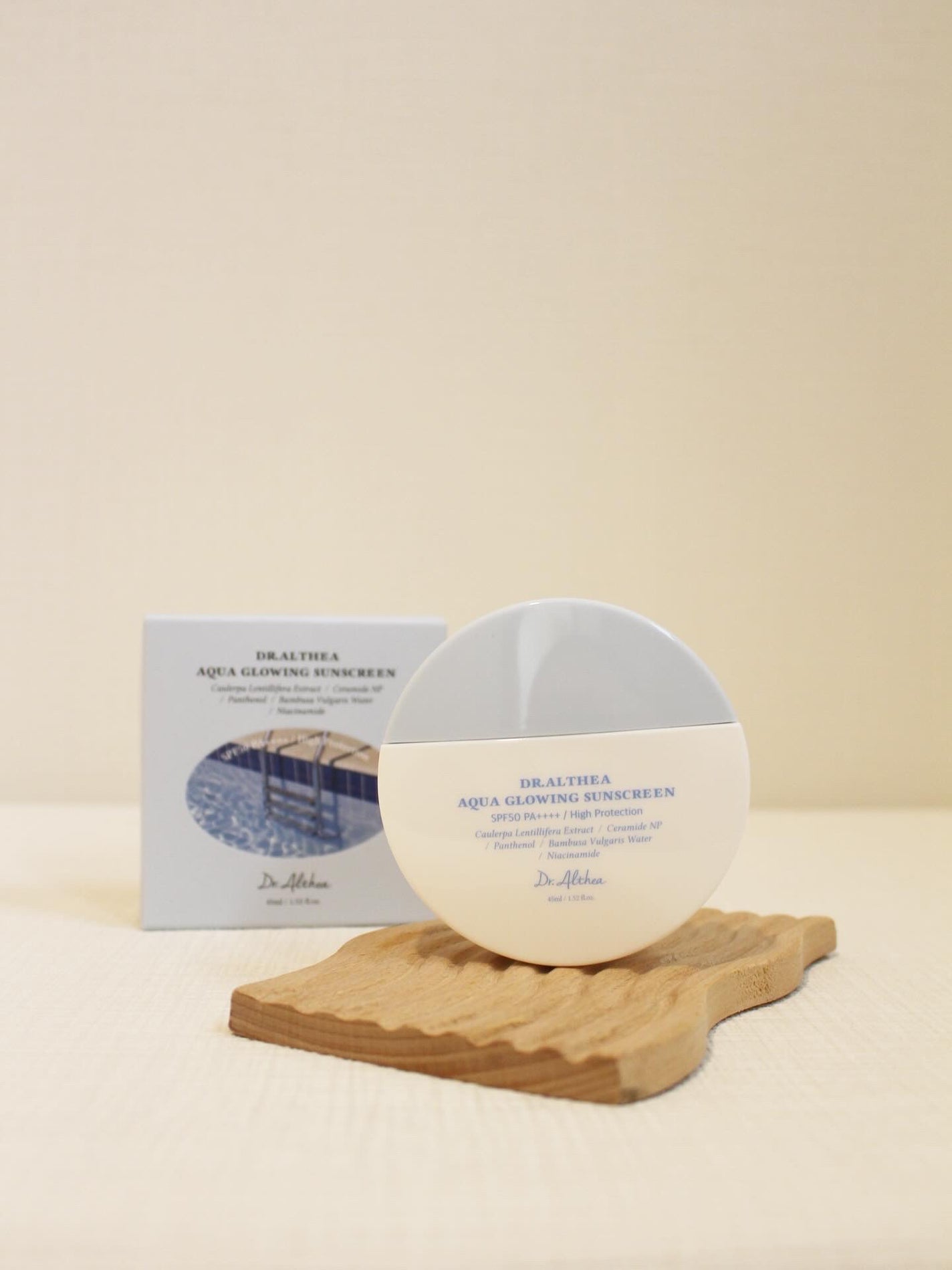 AQUA GLOWING SUNSCREEN/Dr.Althea/日焼け止めミルクを使ったクチコミ(1枚目)